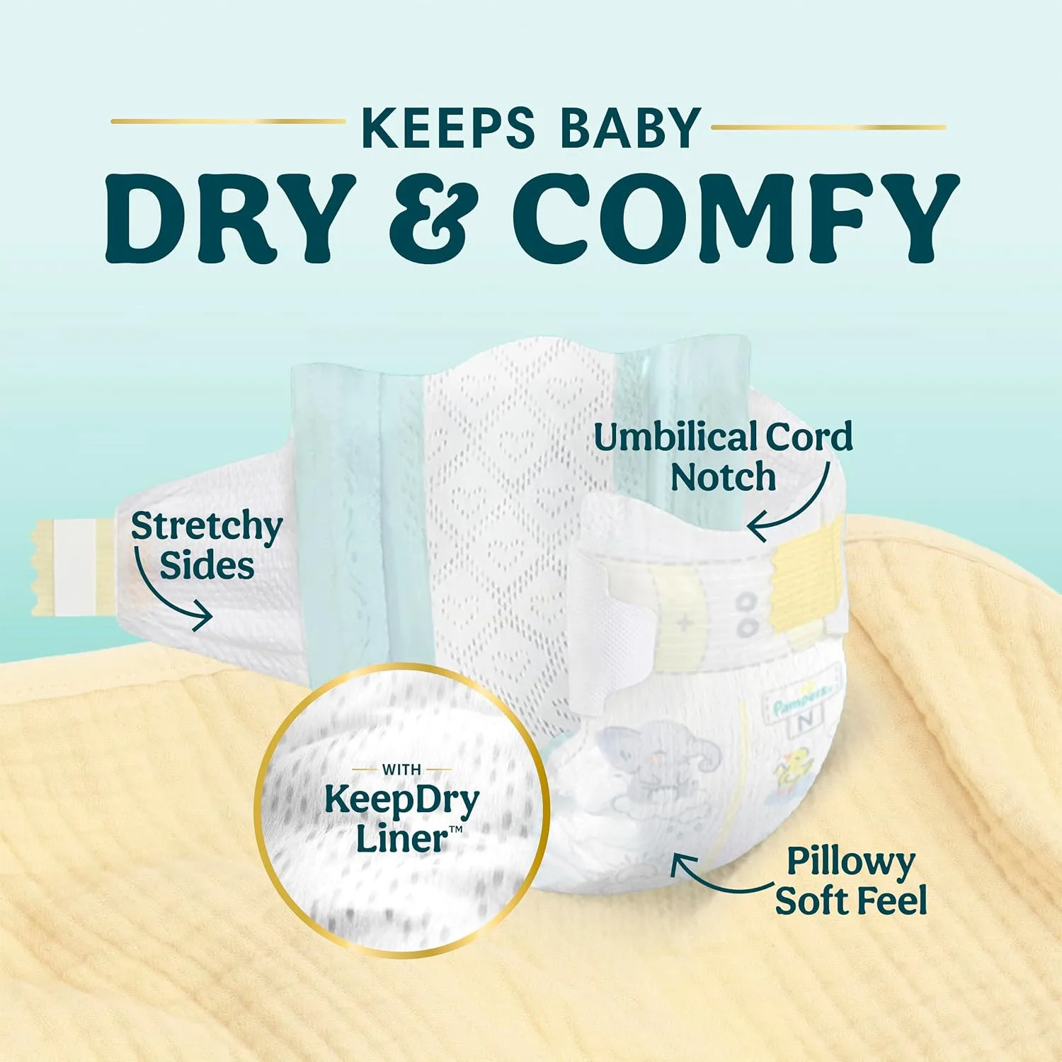 Pampers Swaddlers Diapers, Size p (up to 6 lbs), 27 Count, Fragrance Free, Hypoallergenic, Absorbent, Pediatrician Recommended, Skin Safe