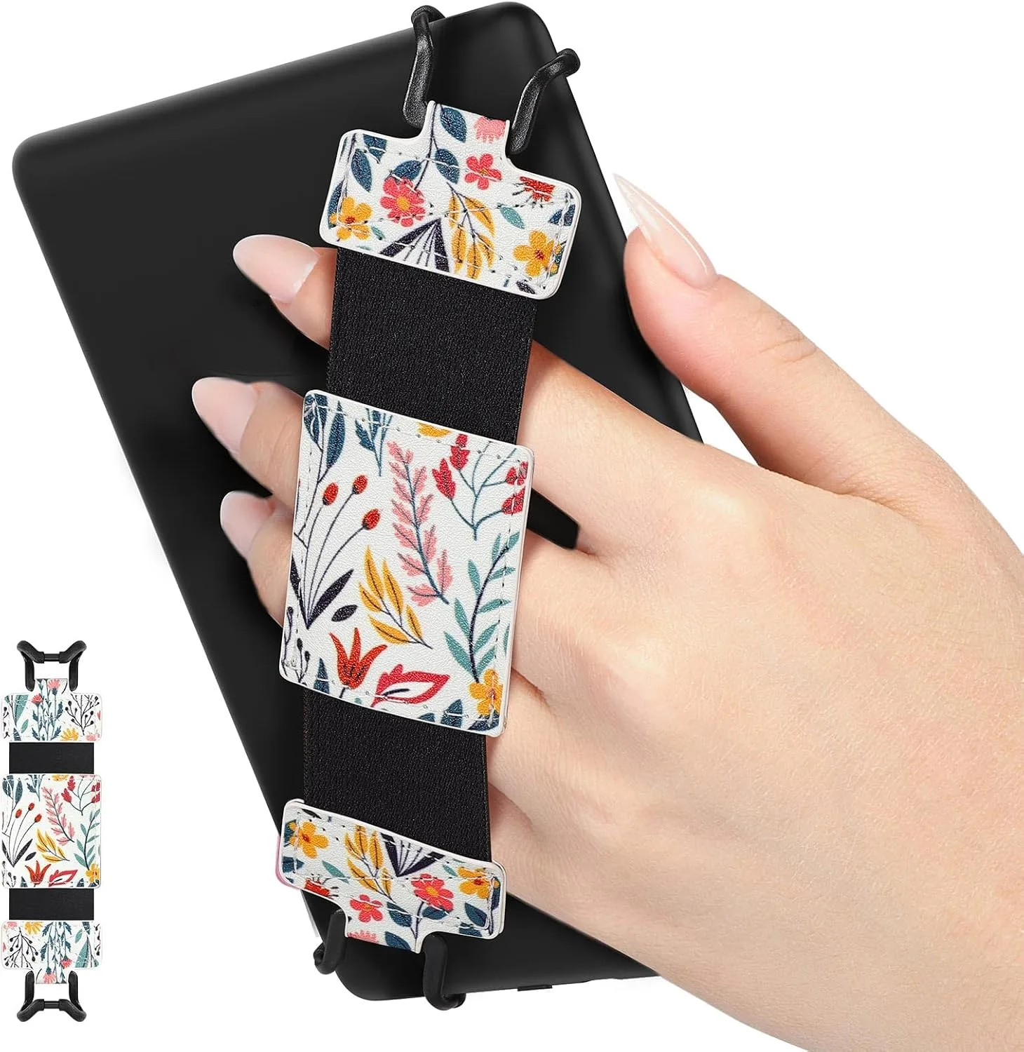 Soporte de mano MoKo para Kindle y tablets 6-8 pulgadas flores
