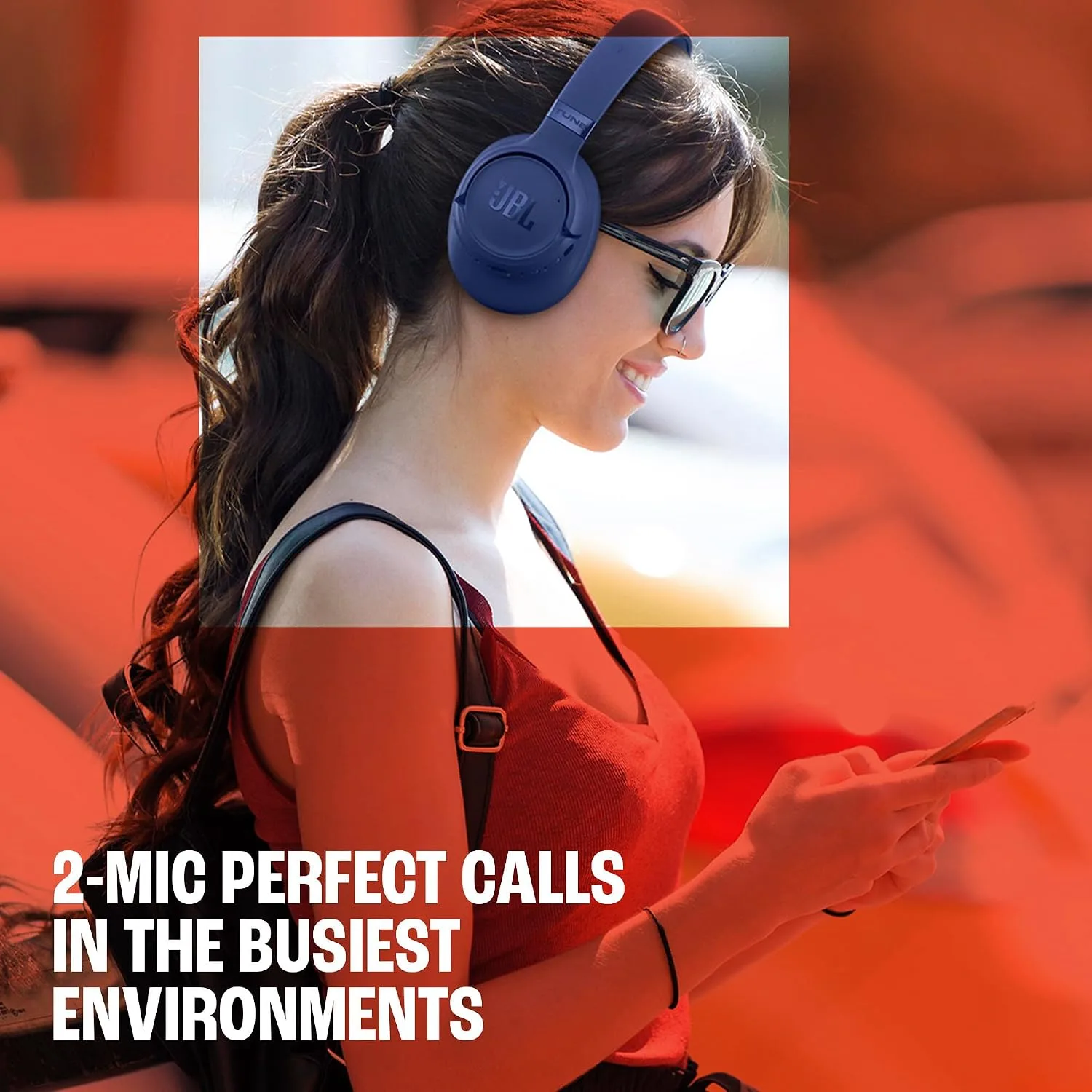 JBL Tune 780NC - Wireless Over-Ear Noise Cancelling Headphones - Purple