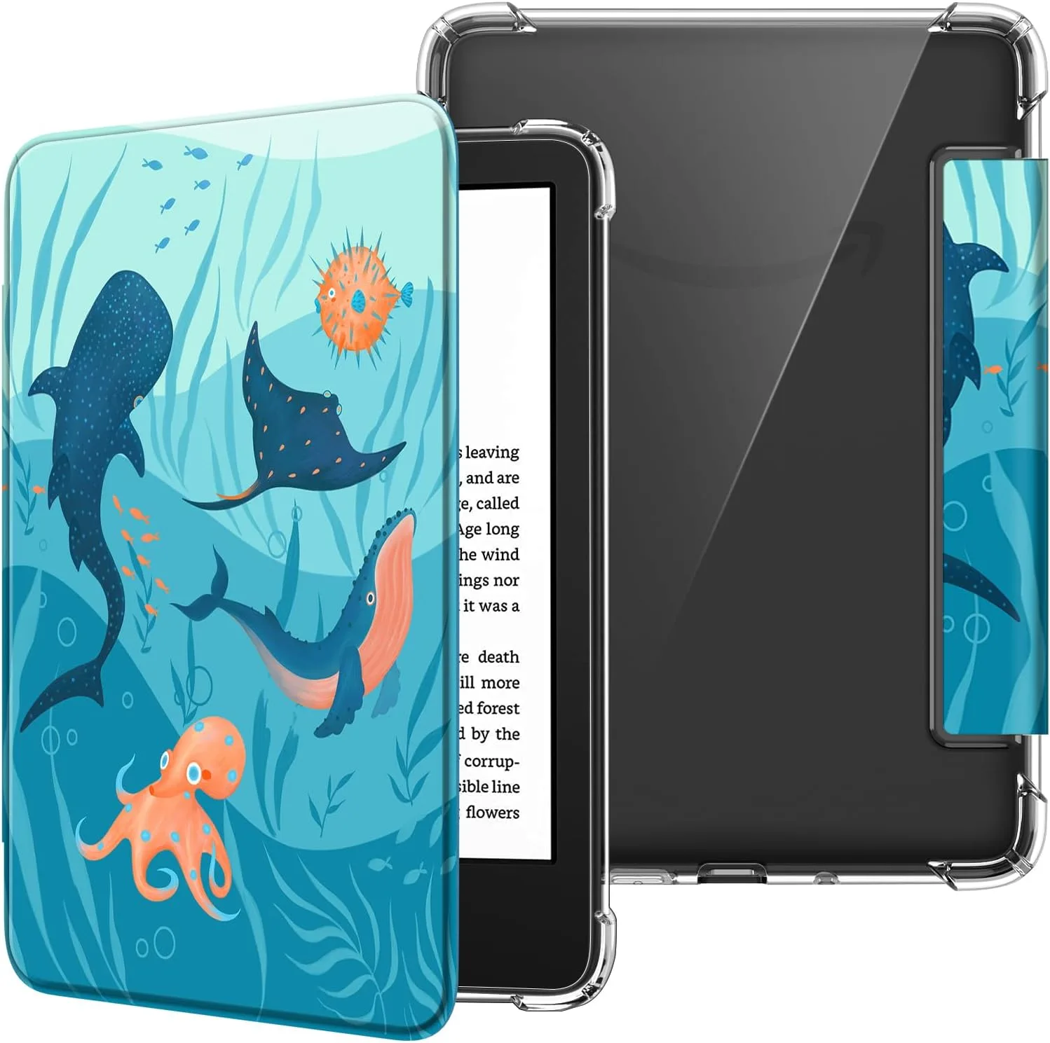 Fintie Slim TPU Case for 6" Kindle 11th Generation 2024/2022, Blue Ocean
