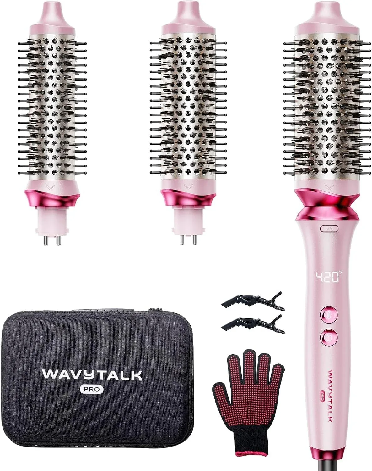 Secadora de cabello Wavytalk Thermal Brush Set Heatwave Pro 3 tamaños iónica