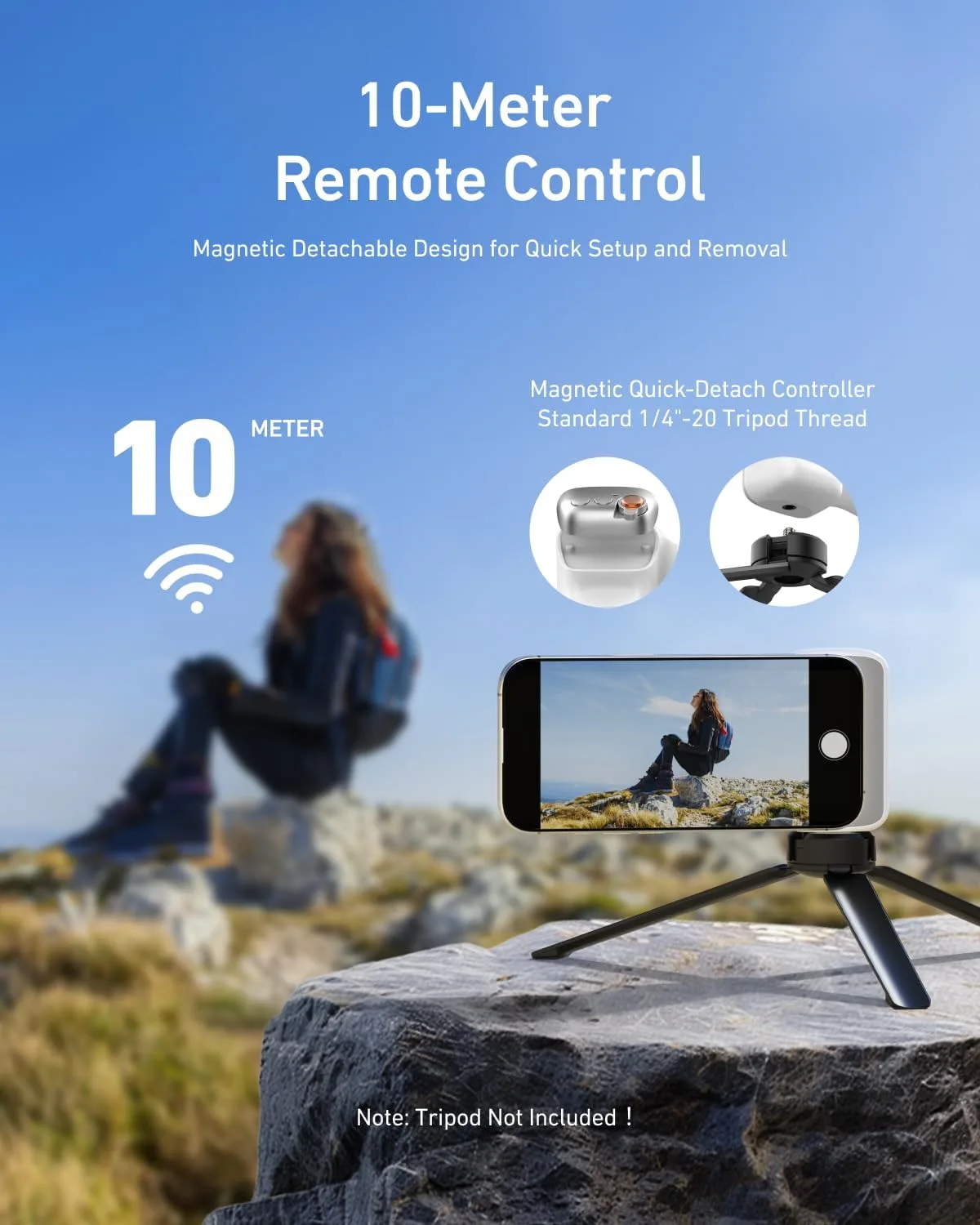 TELESIN Magnetic Phone Camera Grip with C03 Magnetic Selfie Light Kit