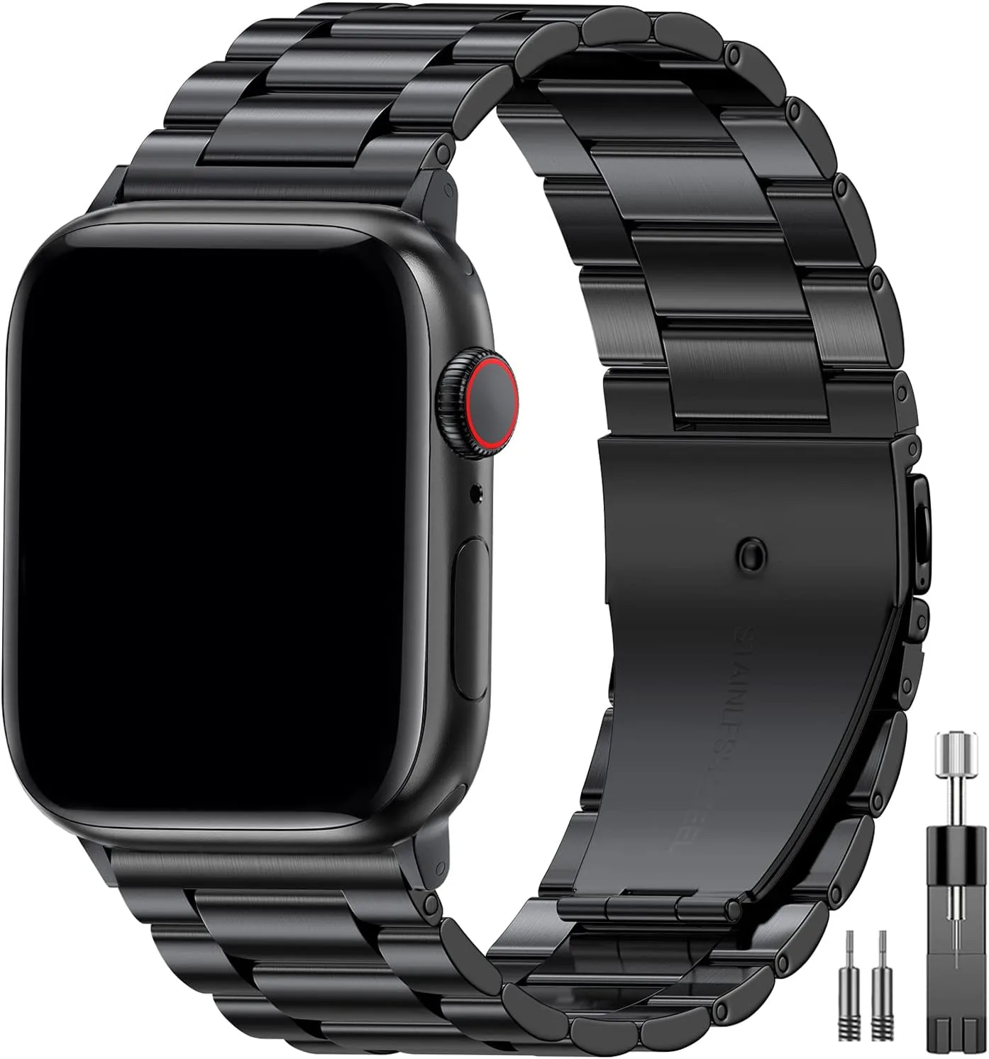 Correa metálica Epuly compatible con Apple Watch para hombre