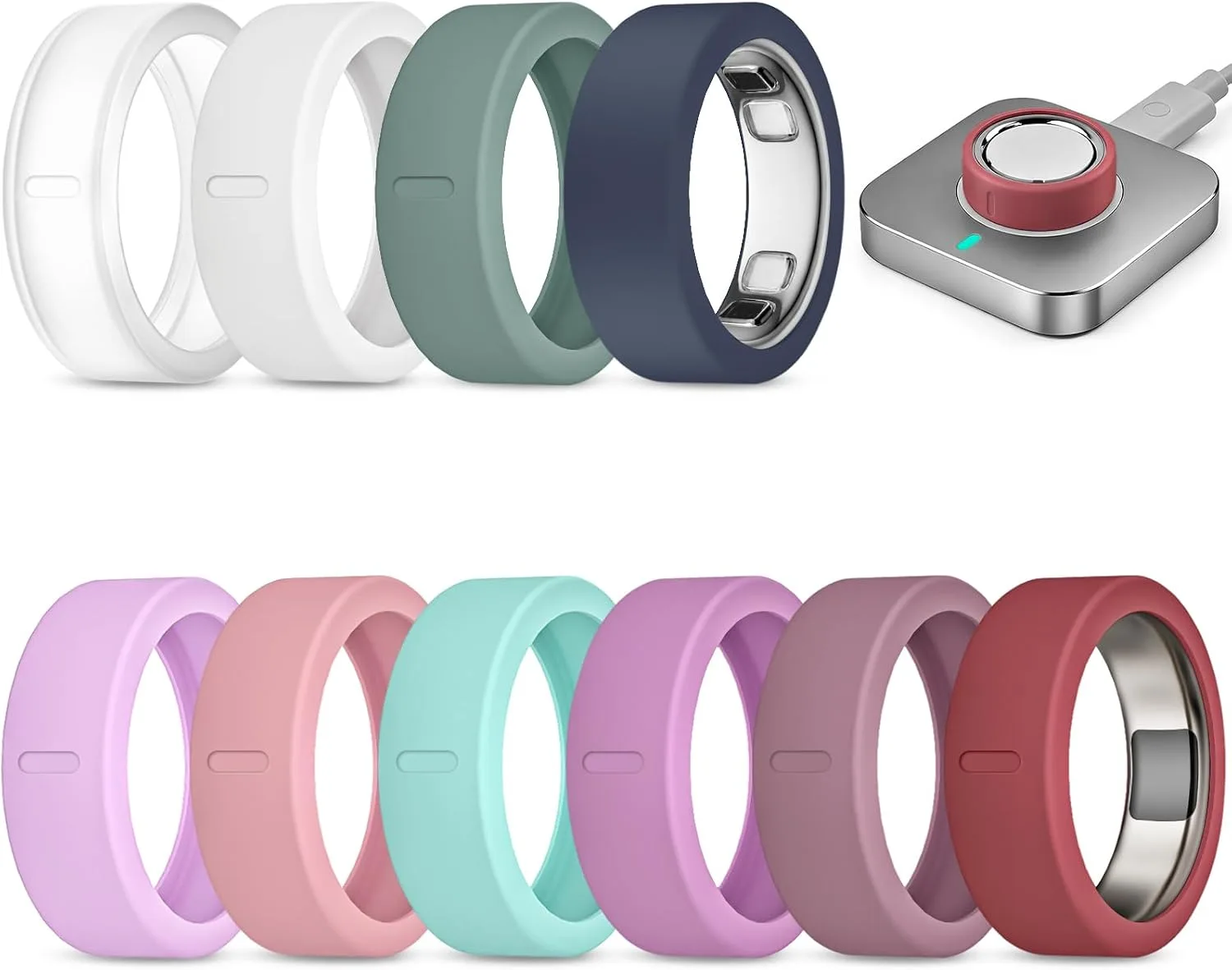 10 Pack Ring Cover Compatible with Oura Ring 5, Smart Ring Protector