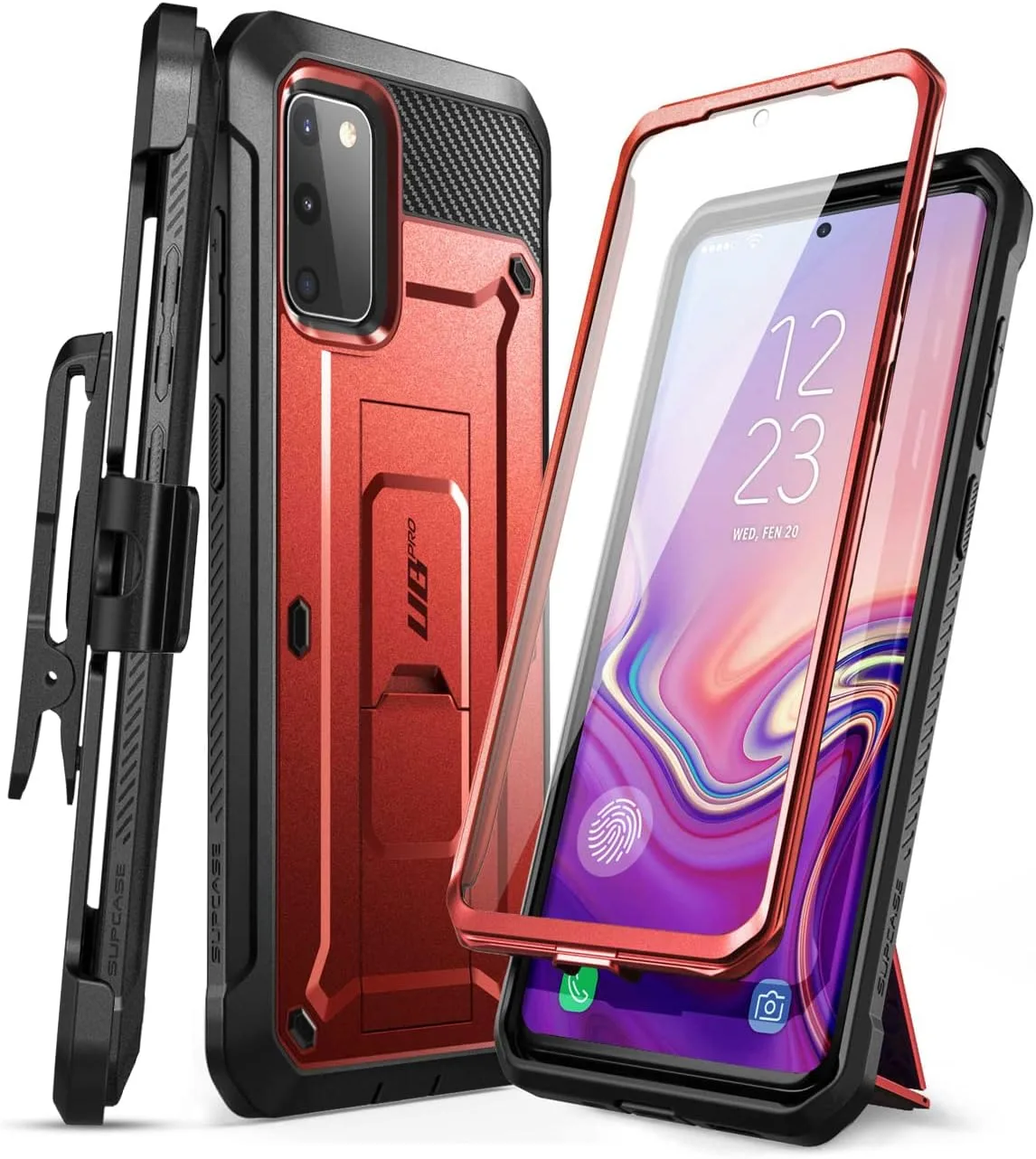 SUPCASE for Galaxy S20 FE Case with Built-in Screen Protector, Ruddy