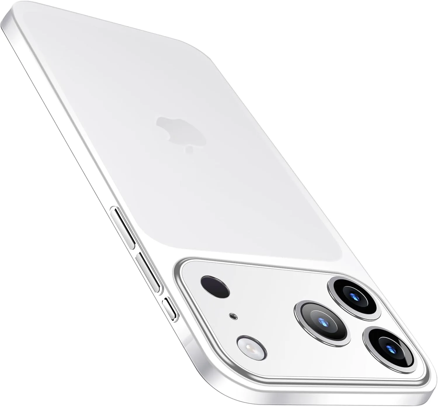 for iPhone 18 Pro Slim Case,Paper-Thin Transparent Finish Skin Back Case [Non Yellowing] Ultra Protective Cover with Camera Protection 6.3 Inch (White)