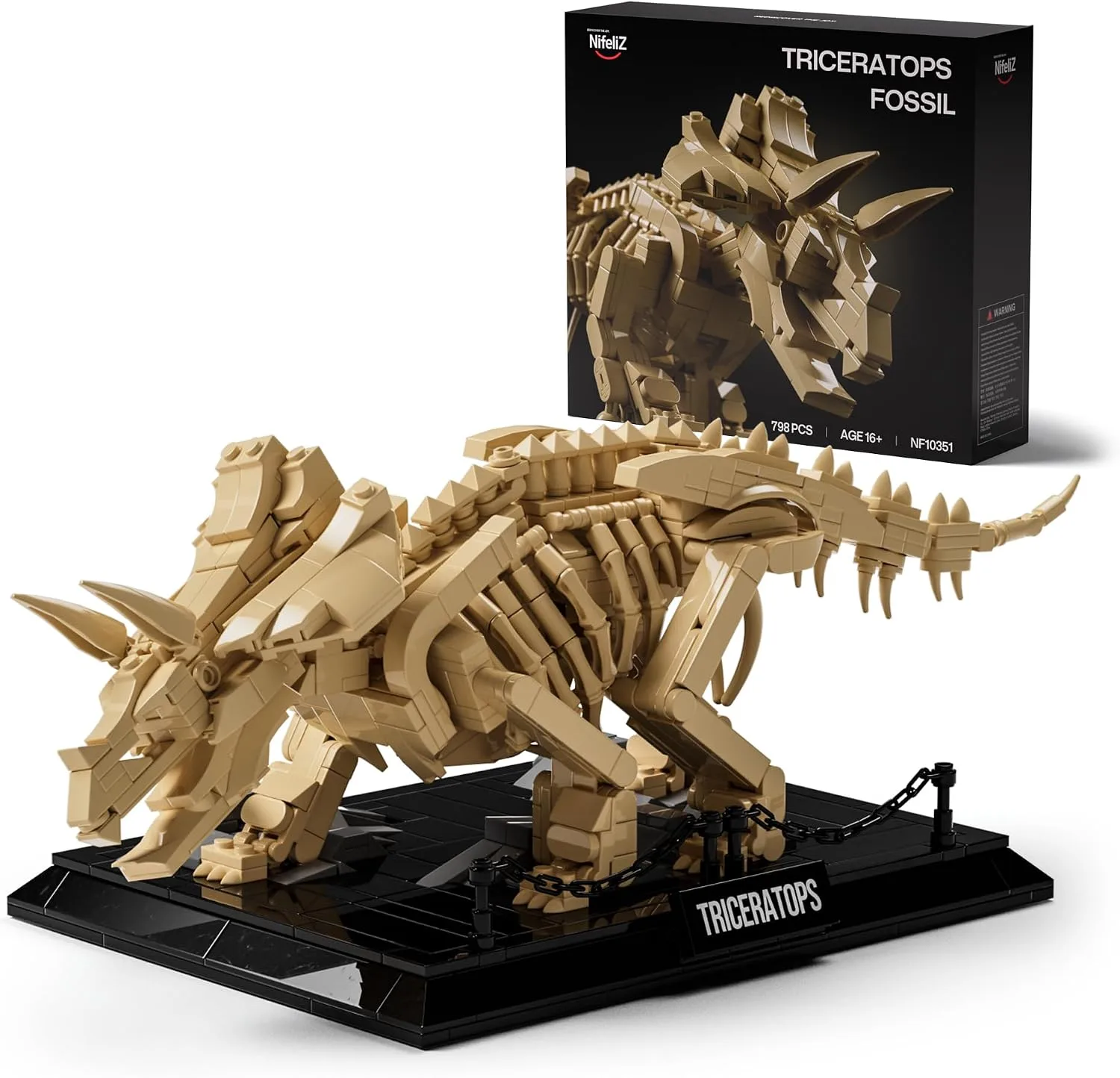 Nifeliz Triceratops Dinosaur Fossil Building Set, NF10351