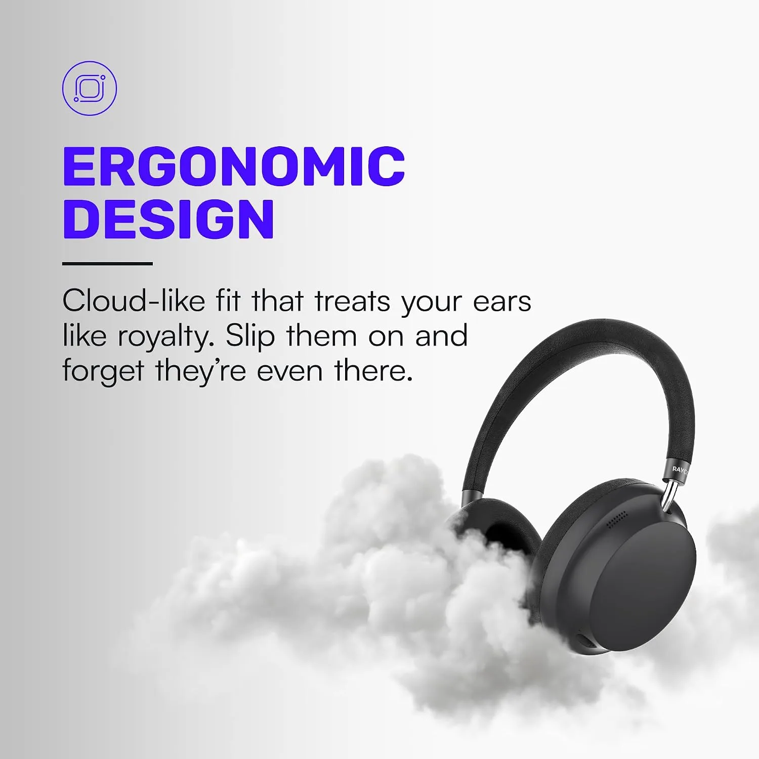 Raycon The Essential Bluetooth Headphones with 3 ANC Modes, Purple