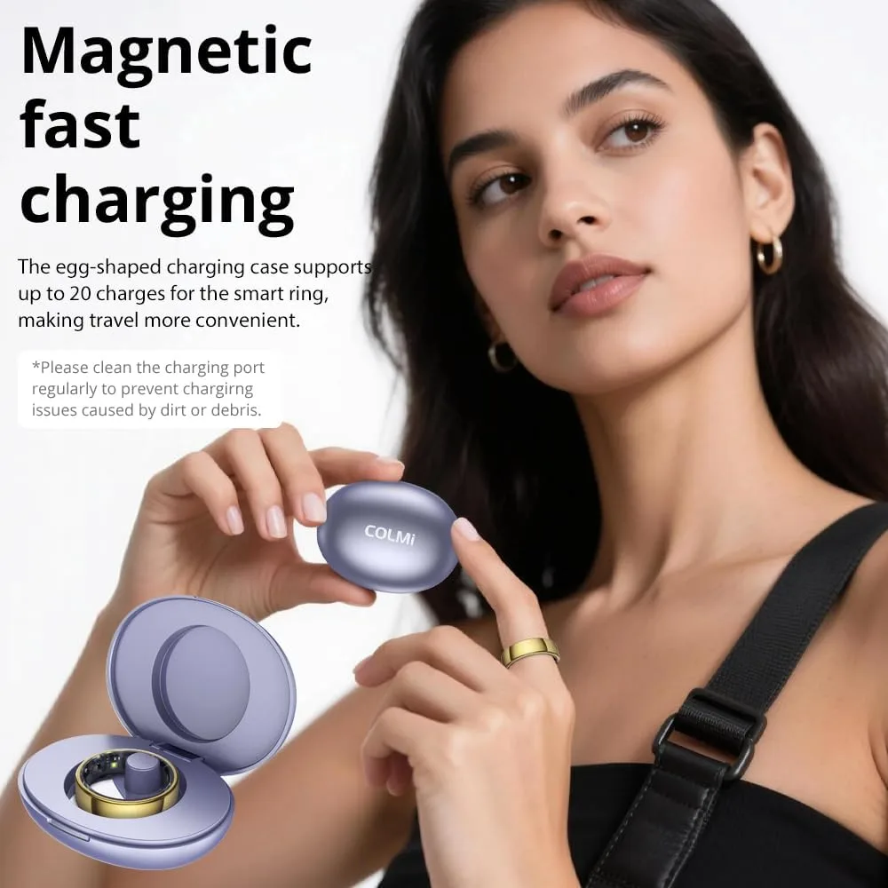 COLMI Ring 2 Pro Titanium Smart Ring, AI Health, Sleep & Fitness Ring.