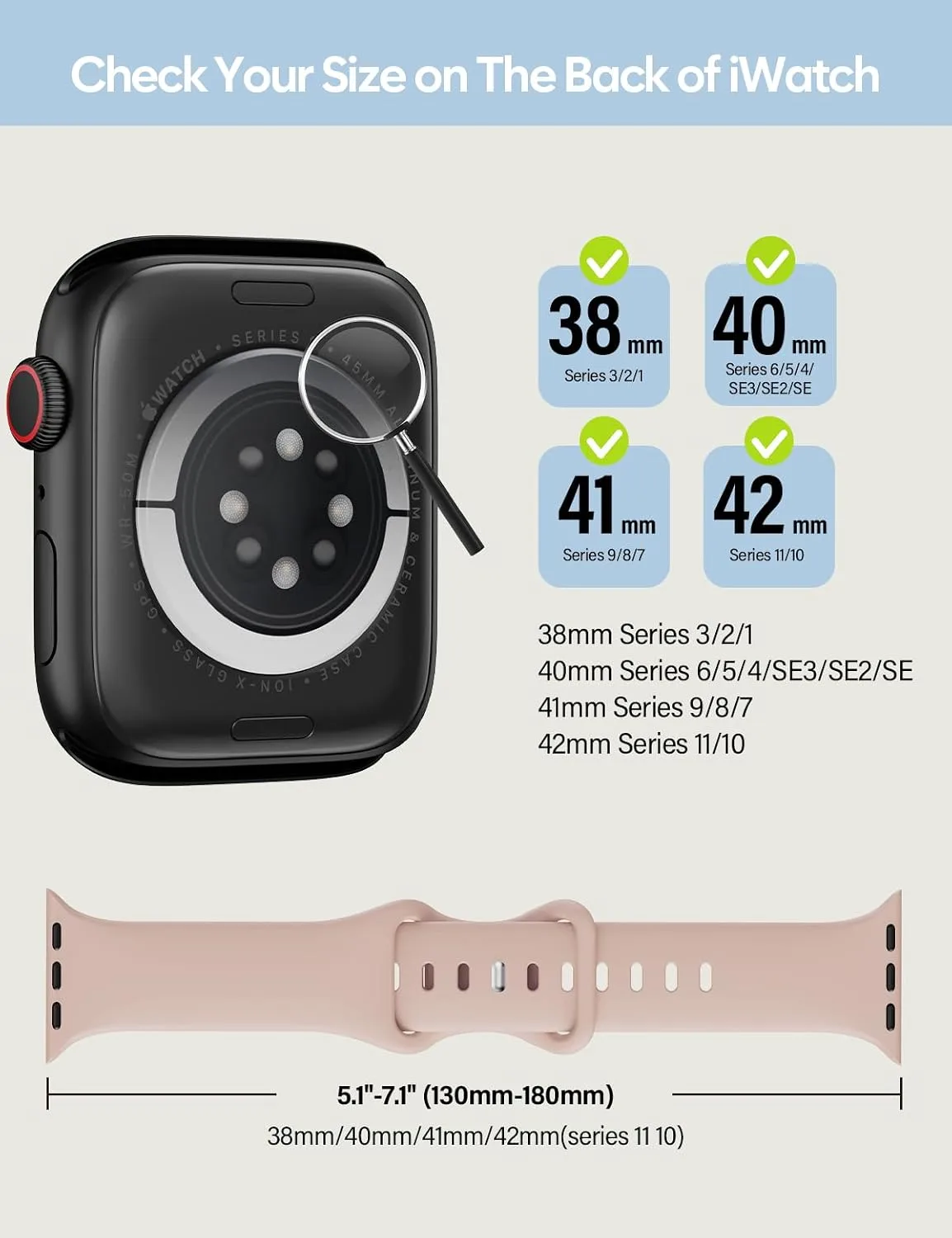 Sport Silicone Band Compatible with Apple Watch Bands for Women Men