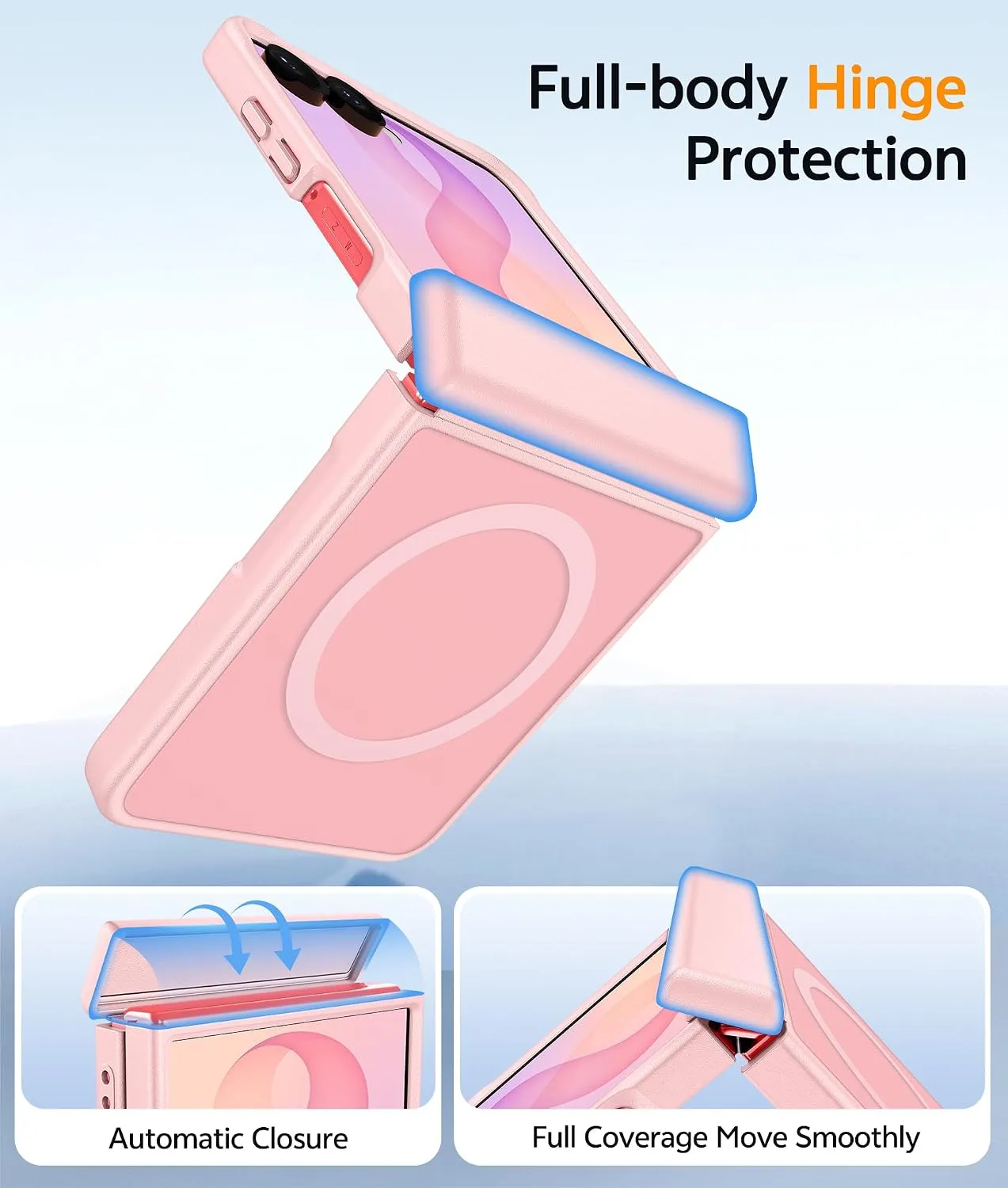 FNTCASE for Samsung Galaxy Z Flip 8 Case, Fit for Magsafe, Hinge Protection