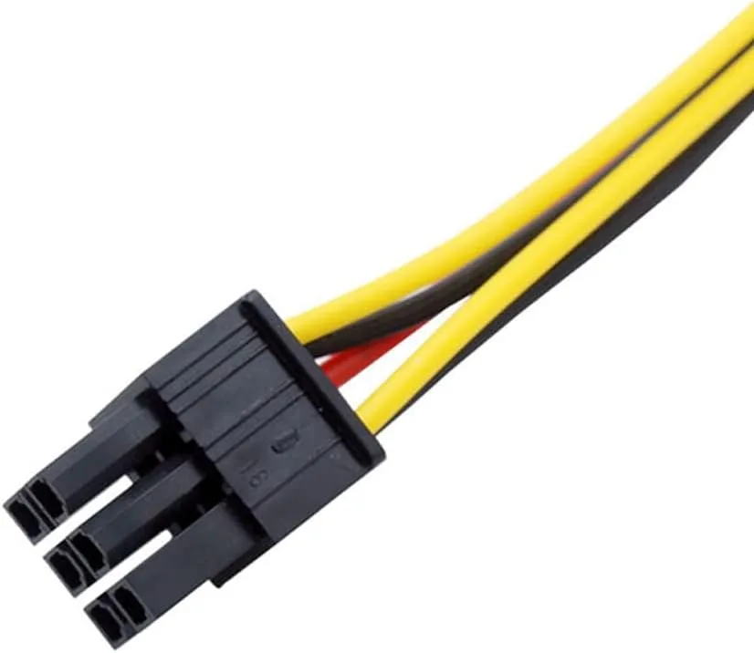 2 Pack 4 Pin Molex to 6 Pin Video Card GPU Power Supply Cable 8.6’’ 22cm
