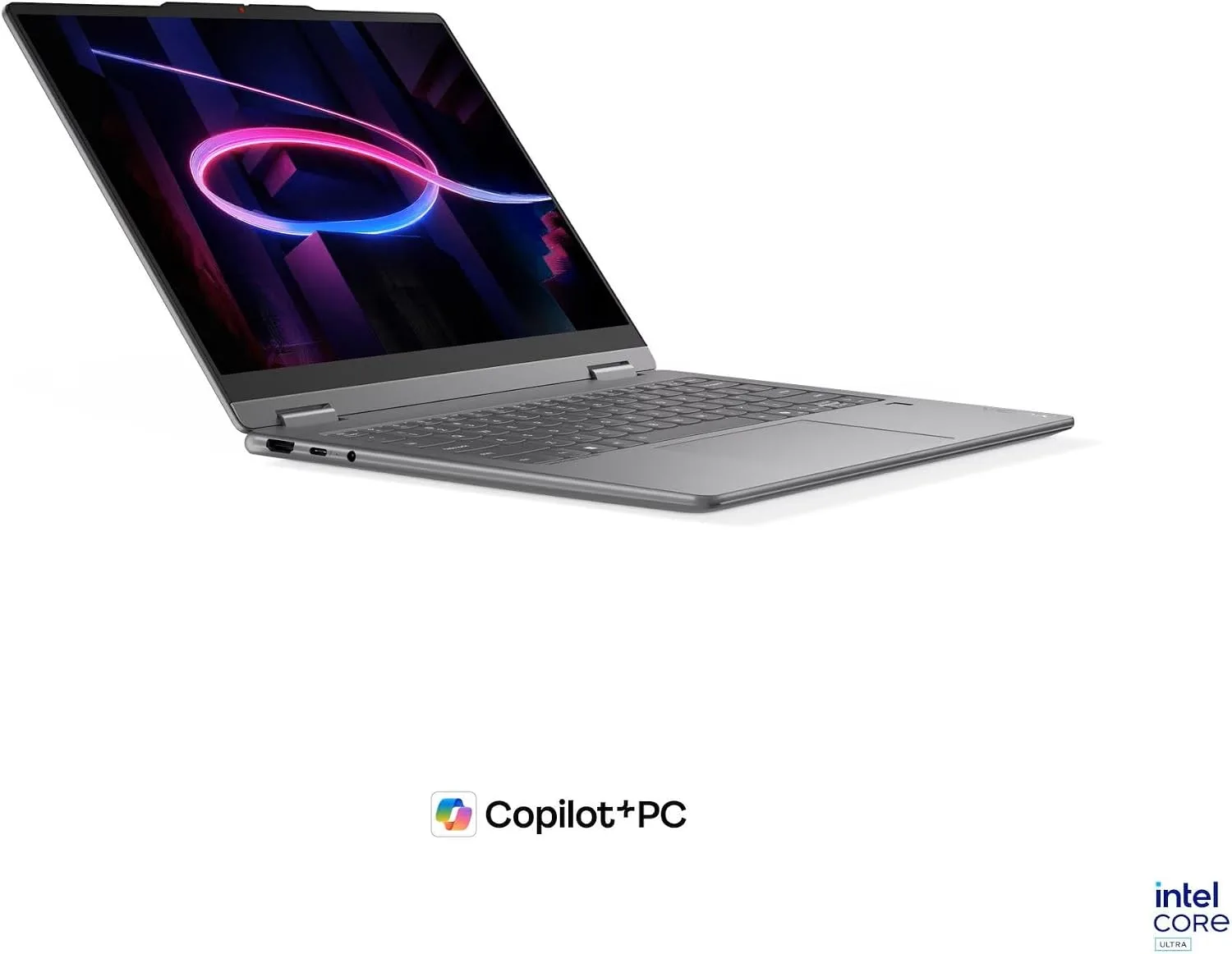 Lenovo Yoga 7i 2-in-1 w/Ultra 5 322, 14" WUXGA OLED 100% DCI-P3 HDR 60Hz Touch Display, 16G LPDDR5x, 512GB SSD, Wi-Fi 7, Backlit KB, FP Reader, Win11, Luna Grey, w/USB Hub, W/GaLiMu