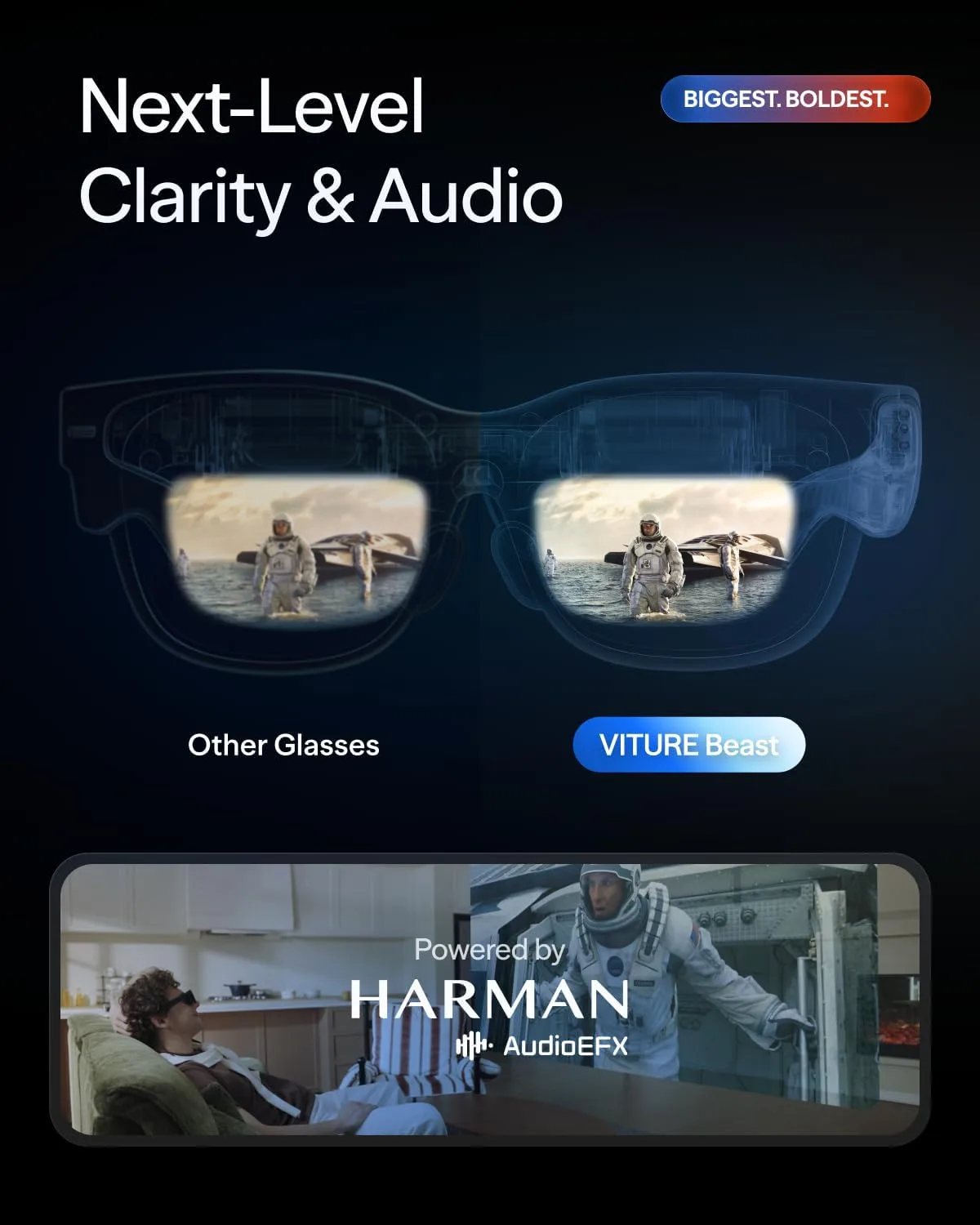 VITURE Beast XR/AR Glasses: Biggest. Boldest. Smartest. 174" 1200p, 58°FOV