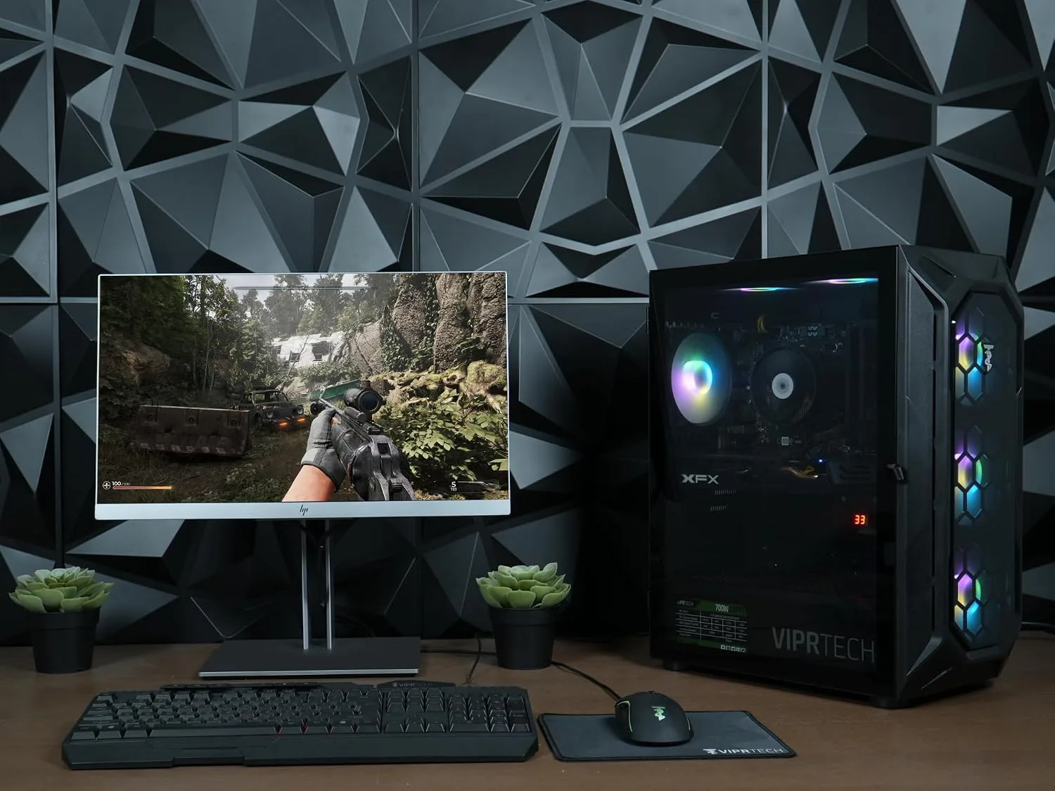 VIPRTECH Rebel 3.0 GamingPC Ryzen7, RTX3060 12GB, 16GB/500GB SSD Onyx Black