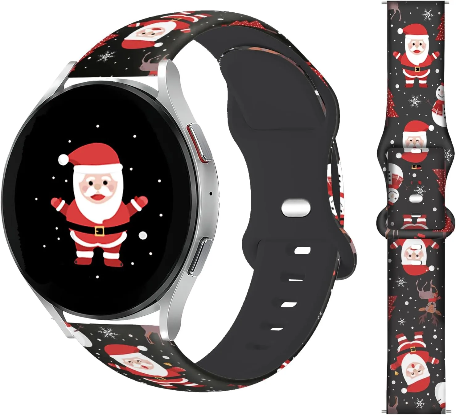 Christmas Halloween Bands Compatible with Samsung Galaxy Watch 7 Band 6 5 4 Active 2 FE 40mm 44mm/Watch 6/4 Classic/5 Pro/3, 20mm Holiday Replacement Strap Band for Samsung Watch Bands Women