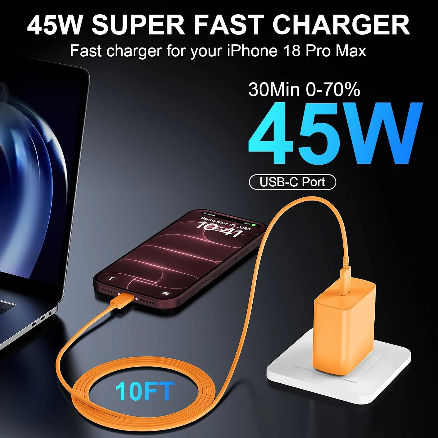 iPhone 18 17 Pro Max Charger Fast Charging 45W USBC iPhone Duo Fast Charger