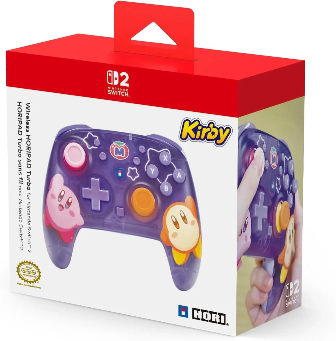 Mando inalámbrico HORI HORIPAD Turbo Kirby & Waddle Dee para Nintendo Switch 2