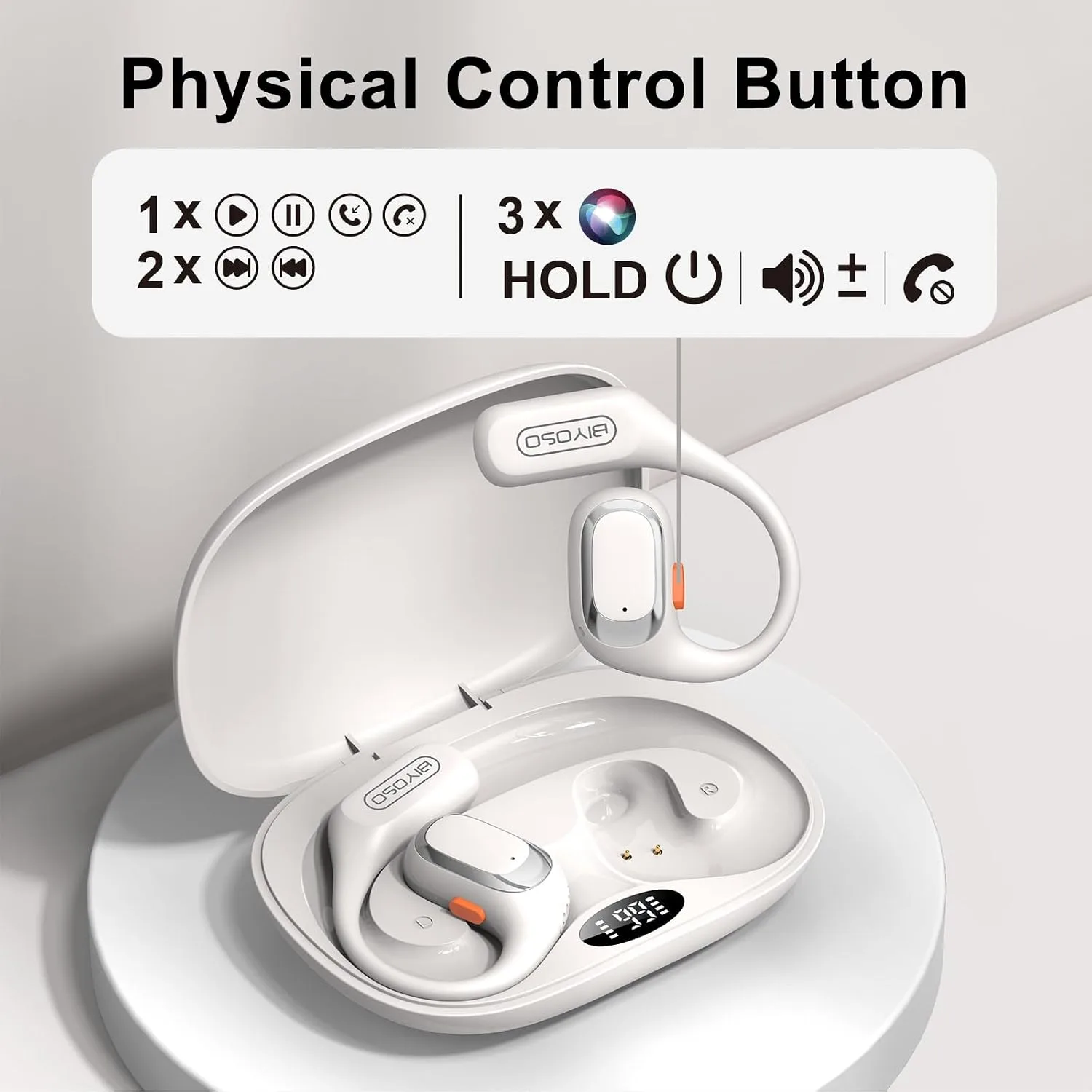 X52 Open Ear Headphones, Open Earbuds, Dual-Channel