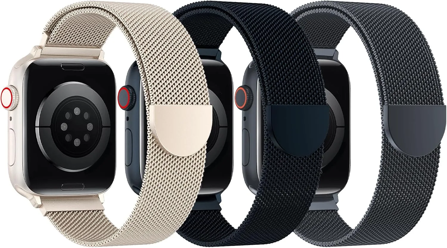 Set 3 correas Milanese Mesh Belongme para Apple Watch