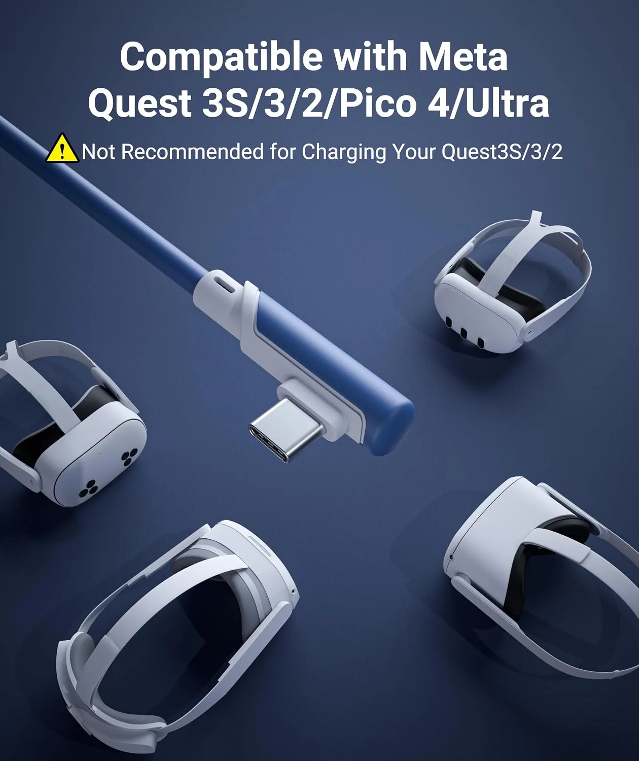 Syntech Link Cable 16FT, USB 3.0 Cable for Meta Quest 3/3S, Elemental Blue