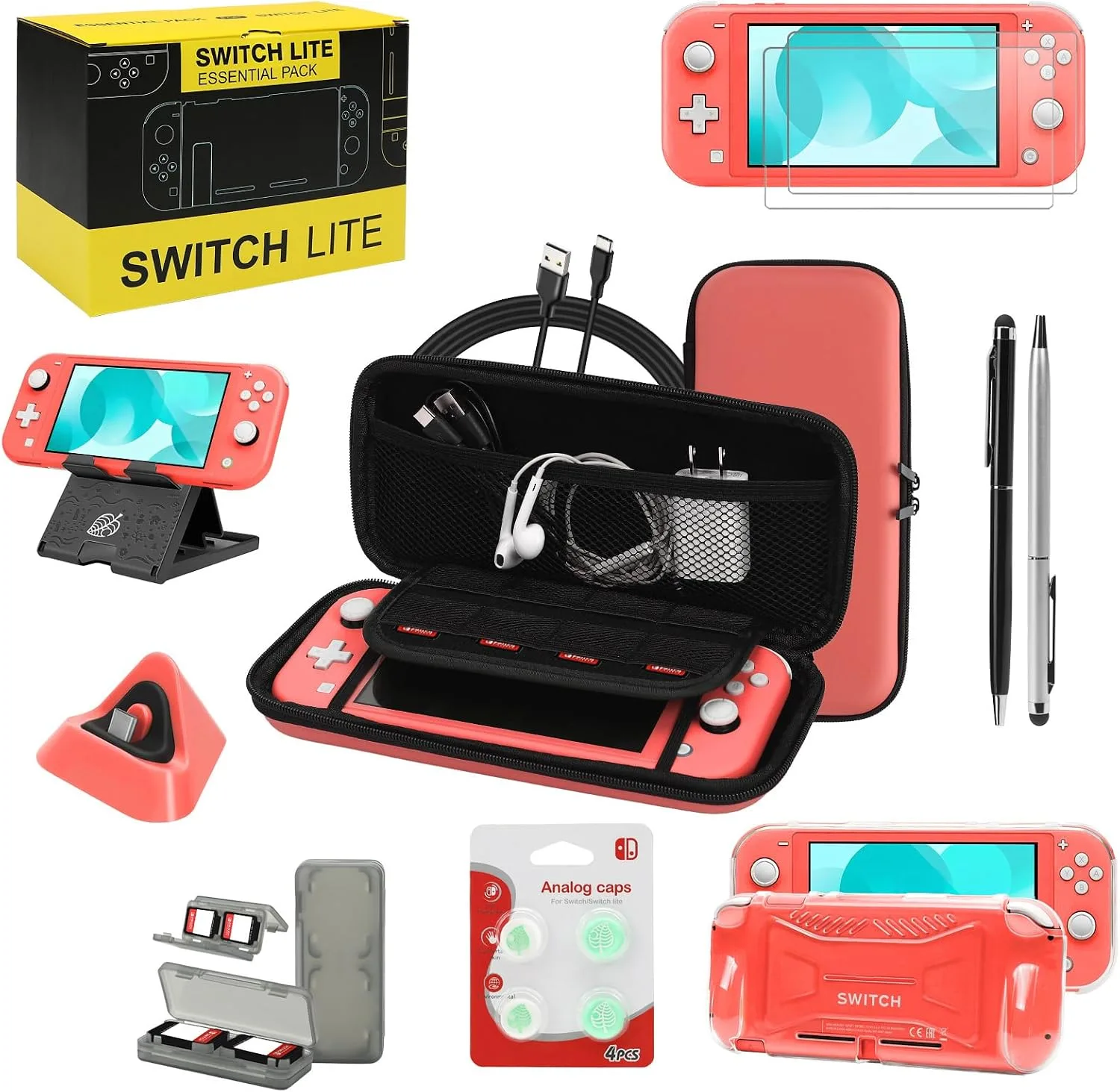 Switch Lite Case 16-in-1 Accessories Bundle for Nintendo Switch Lite (2019)