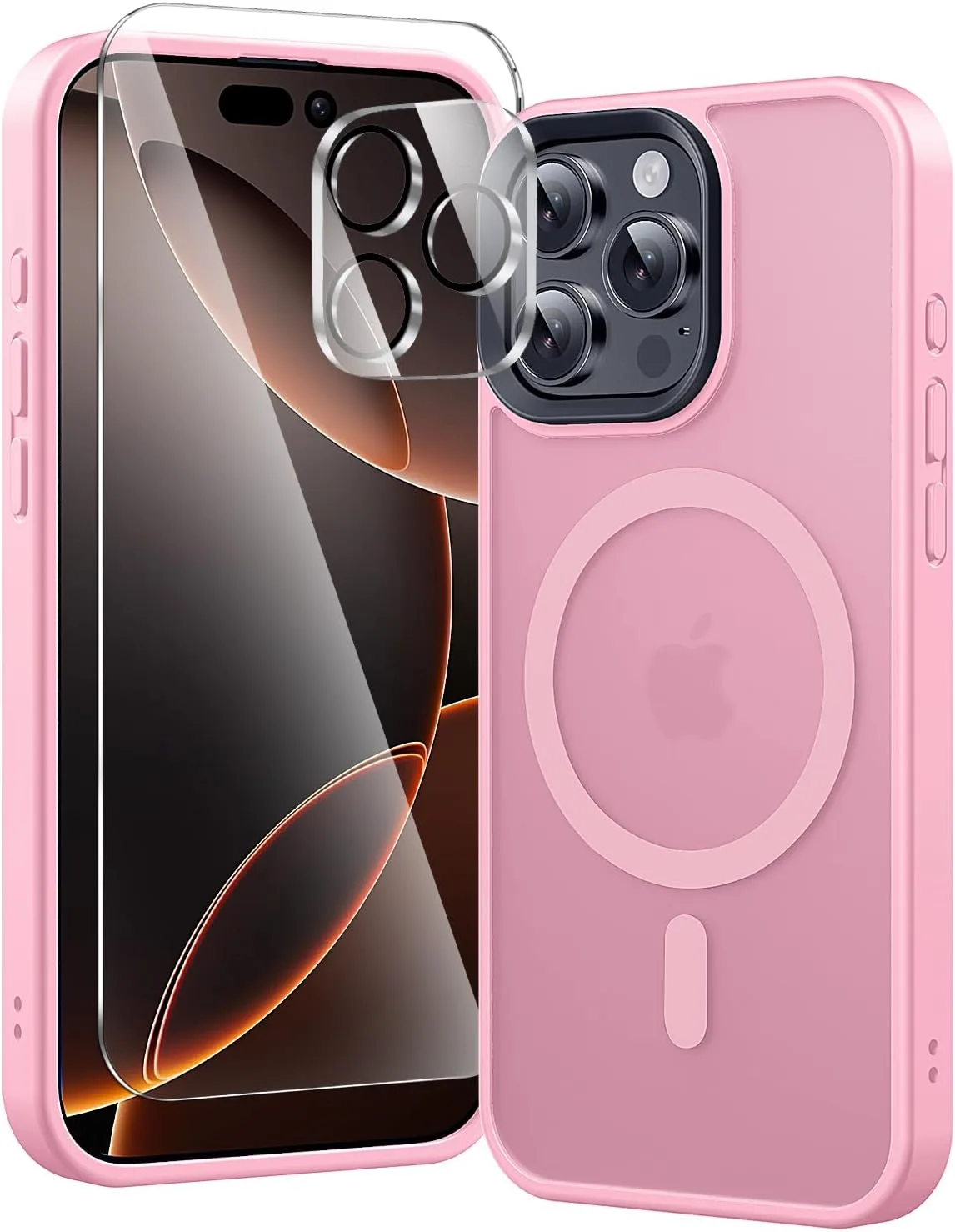 Carcasa para iPhone 16 Pro Max Toushion 3 en 1 Rosa Mate