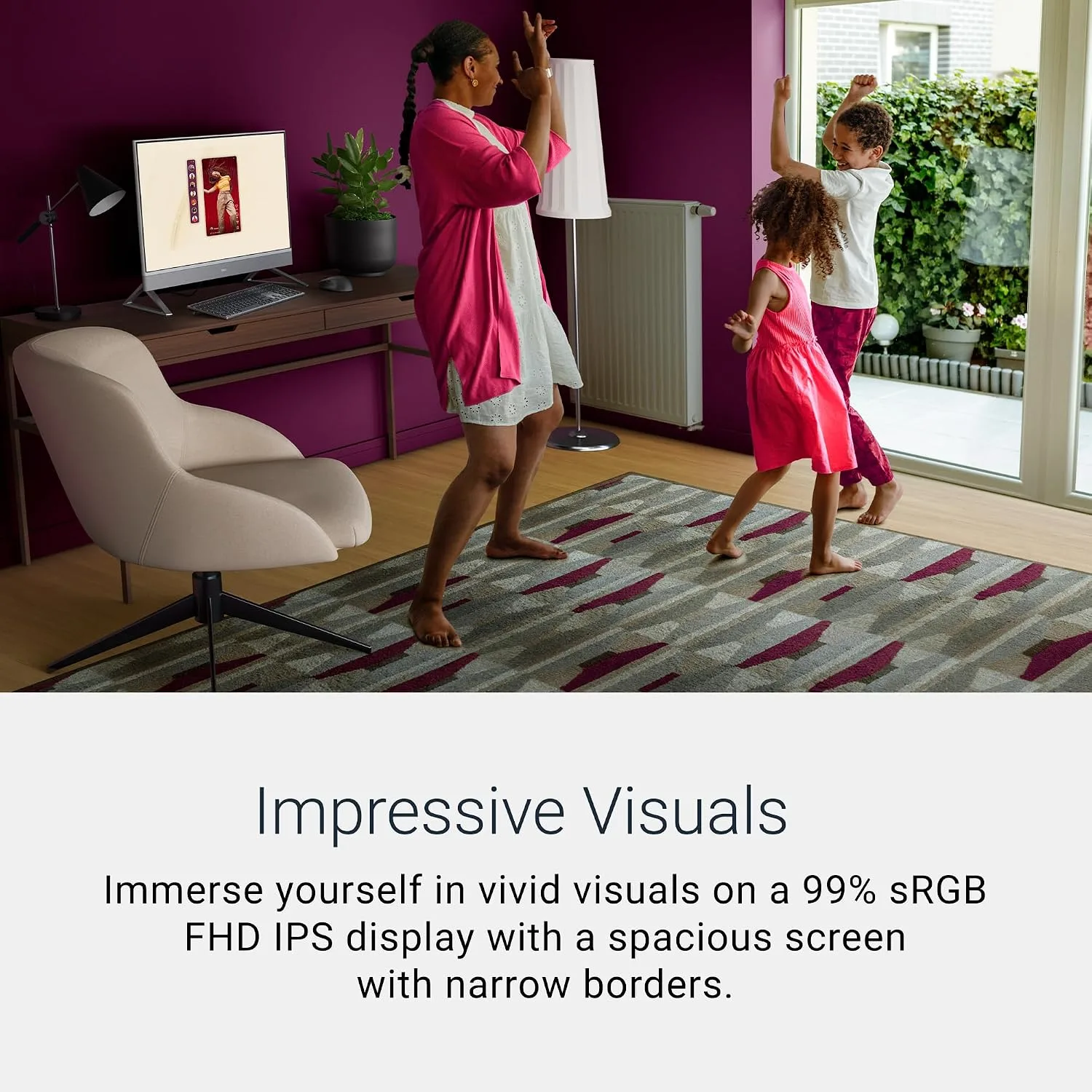 Dell 23.8" All-in-One Desktop, FHD, Intel Core 3 100U, Windows 11 Home