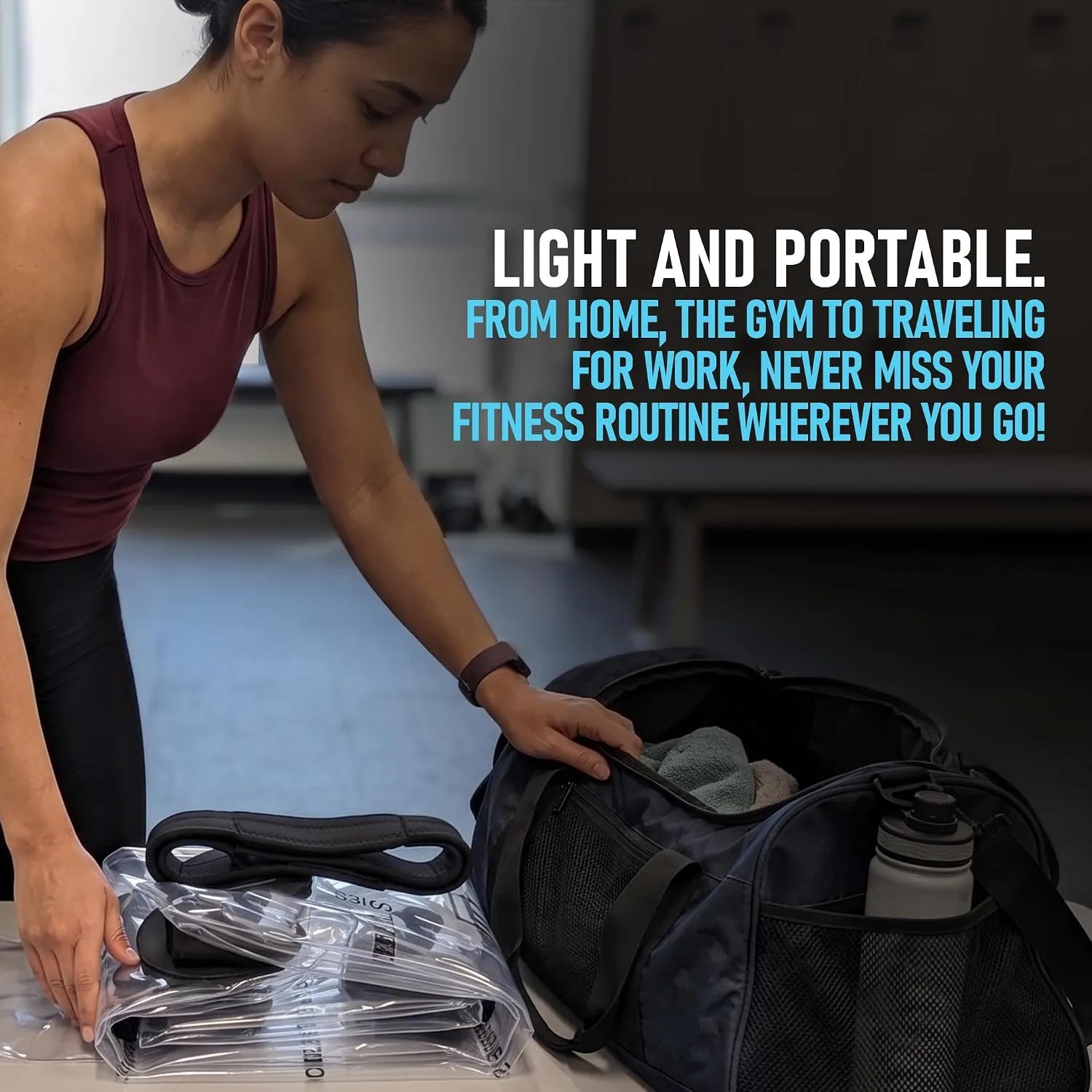 Portable Water Weight Bag, 33 LBS, Aqua Bag for Full Body Workout, Home Gym