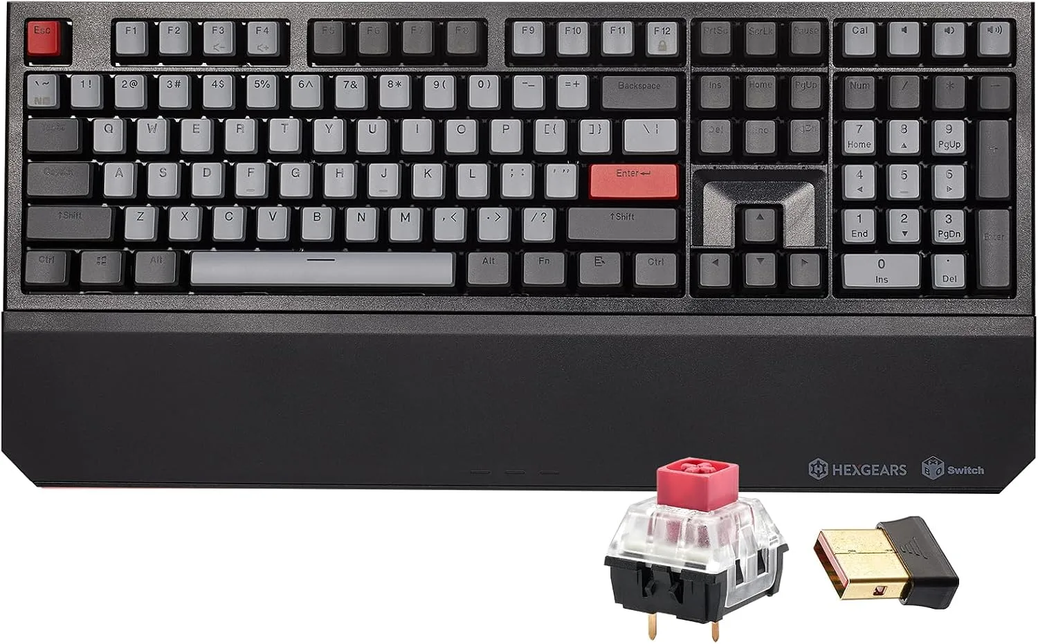 Teclado Gamer Mecánico Hexgears X5 Wireless 108 Teclas Dark Knight