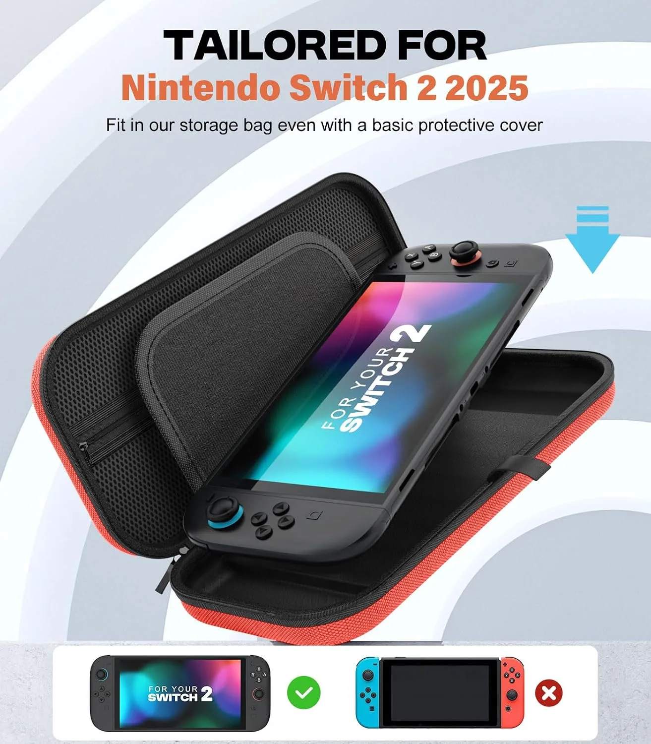 MoKo Carrying Case for Nintendo Switch 2 2025 Holds 10 Cartridges w/Pockets