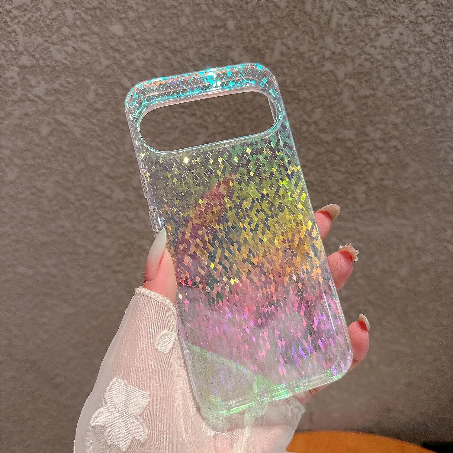 Magnetic for Google Pixel 11/11 Pro Case Women,[Holographic Iridescent Color Changing Effect] Fashion Slim Cute and Unique Matt Protective Phone Cover for Pixel 11/11 Pro