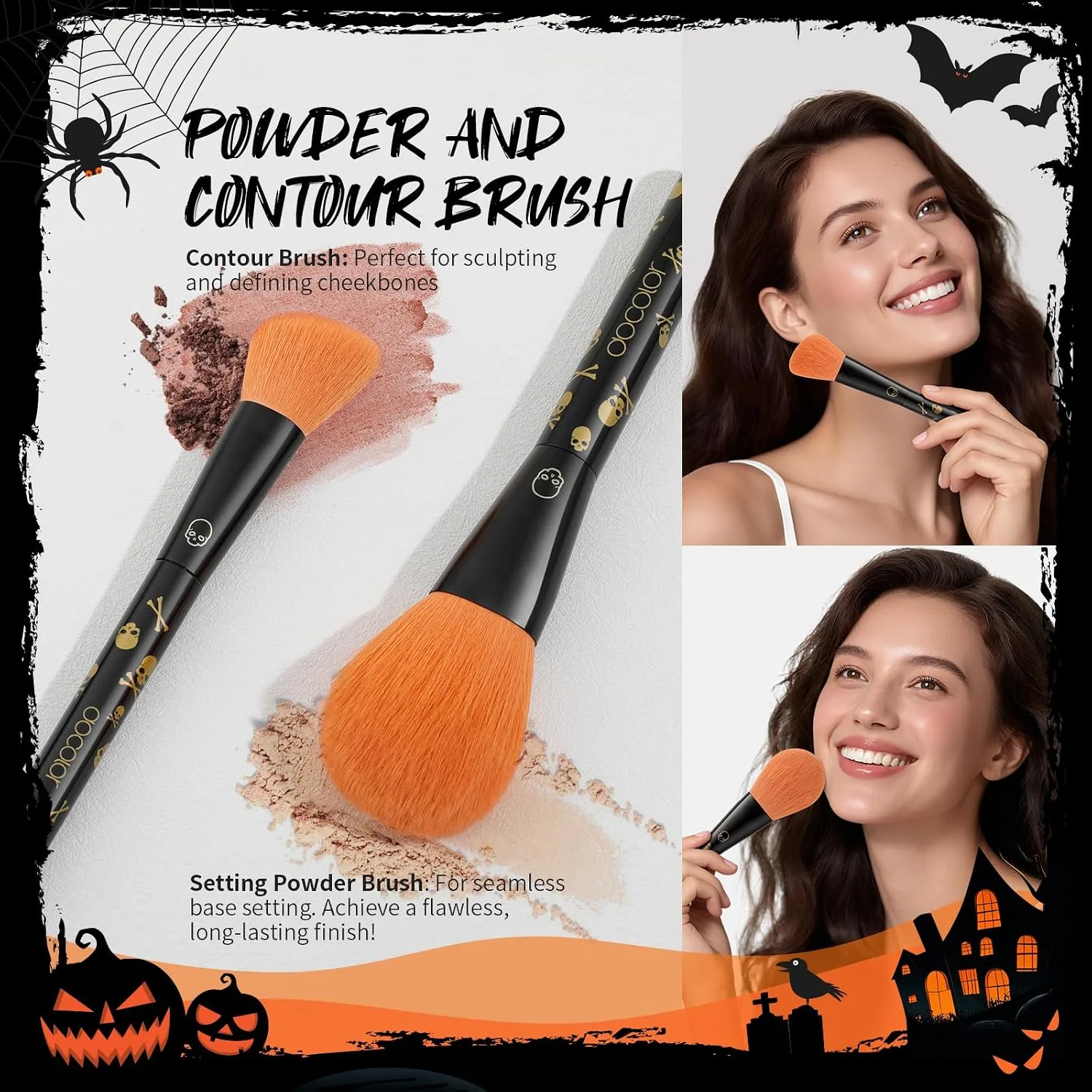docolor 4-in-1 Halloween Gifts, Makeup Gift Set for Women, with Gift Box
