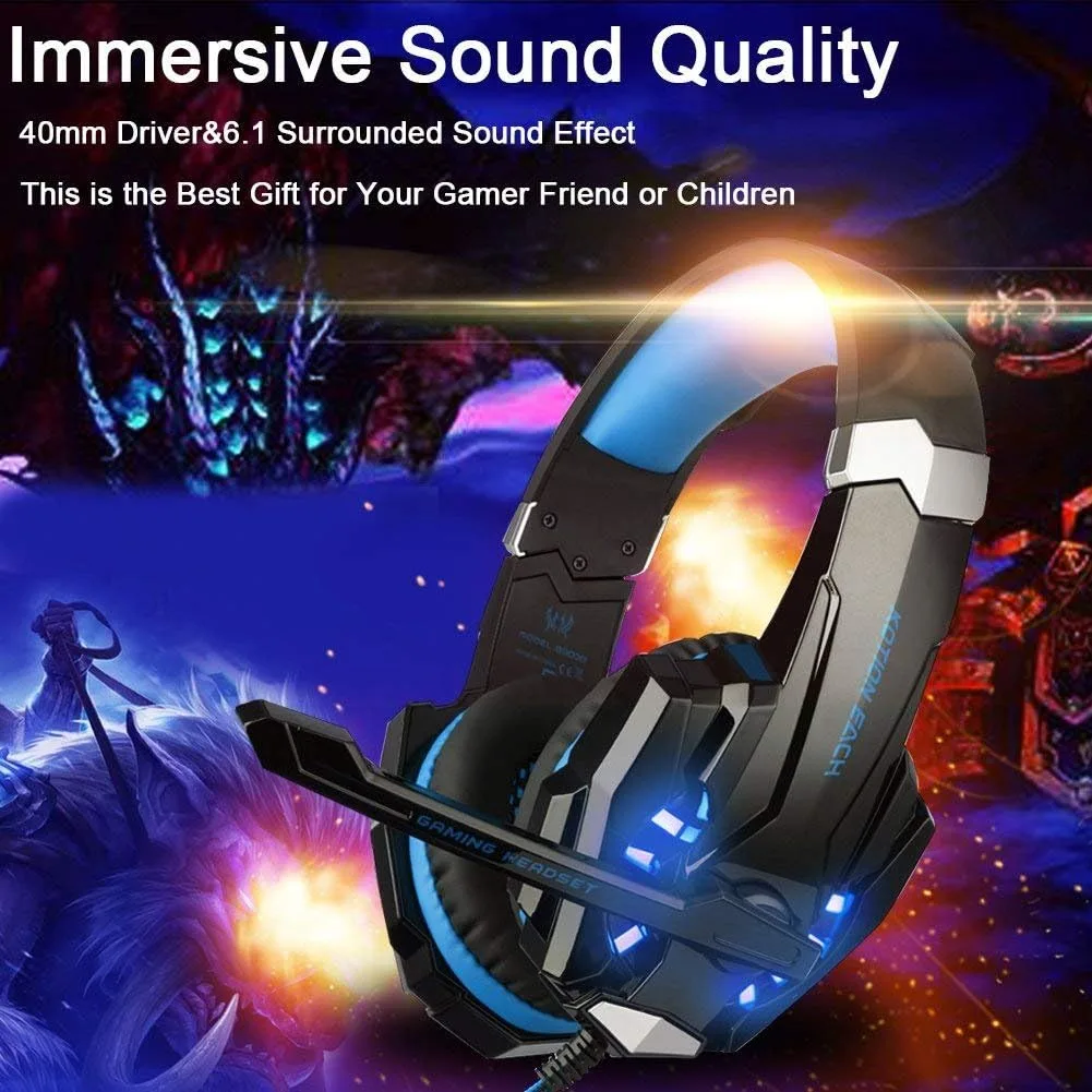 BlueFire Gaming Headset for PS5 PS4 PC, Wired Headphones with Mic