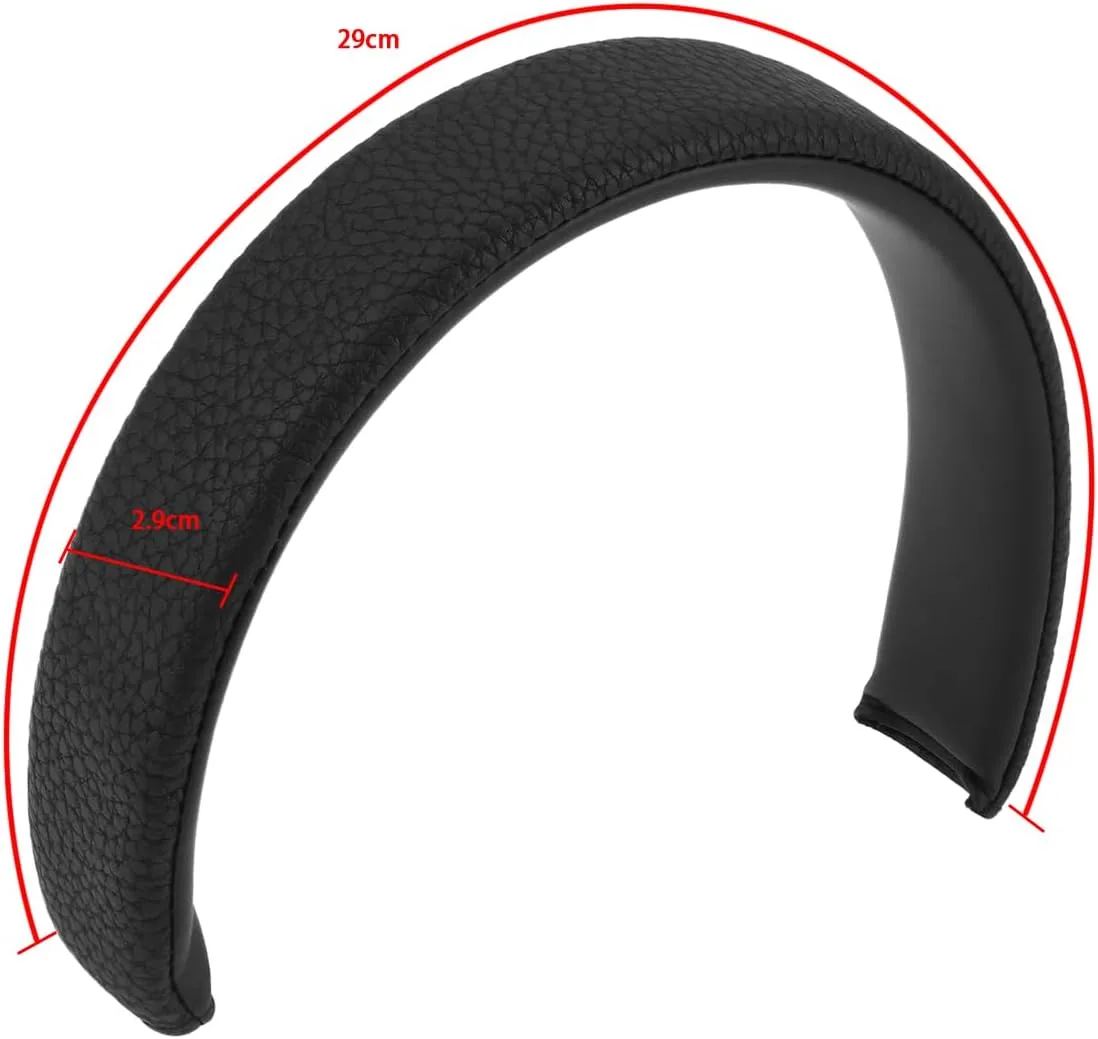 1pcs Headphones Headband Cushion Replacement Part Protein Leather Replacement Headband Compatible with Marshall Major 3 Headphones Black