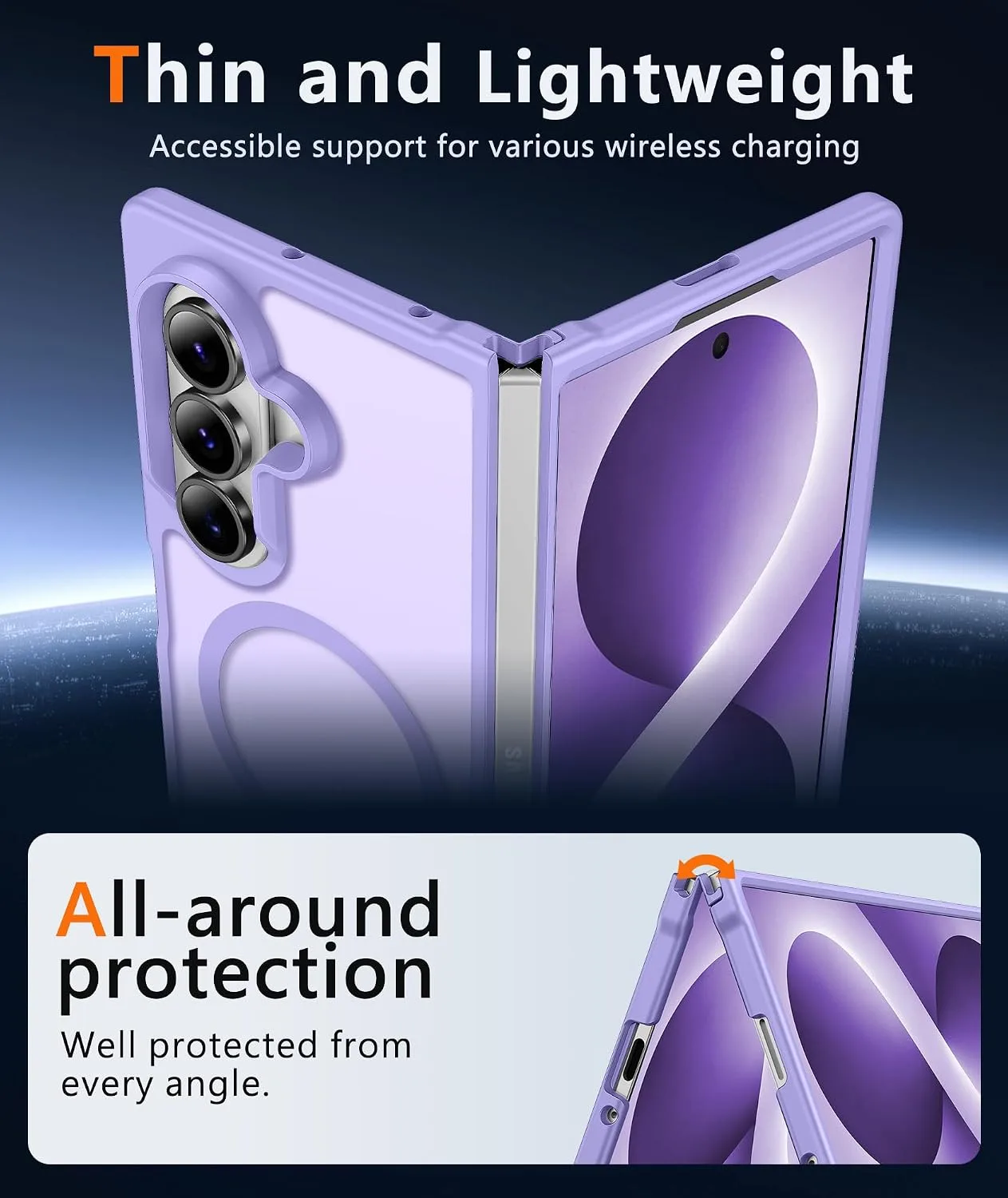 FNTCASE for Samsung Galaxy Z Fold 8 Ultra / Z Fold 7 Case, Fit for Magsafe