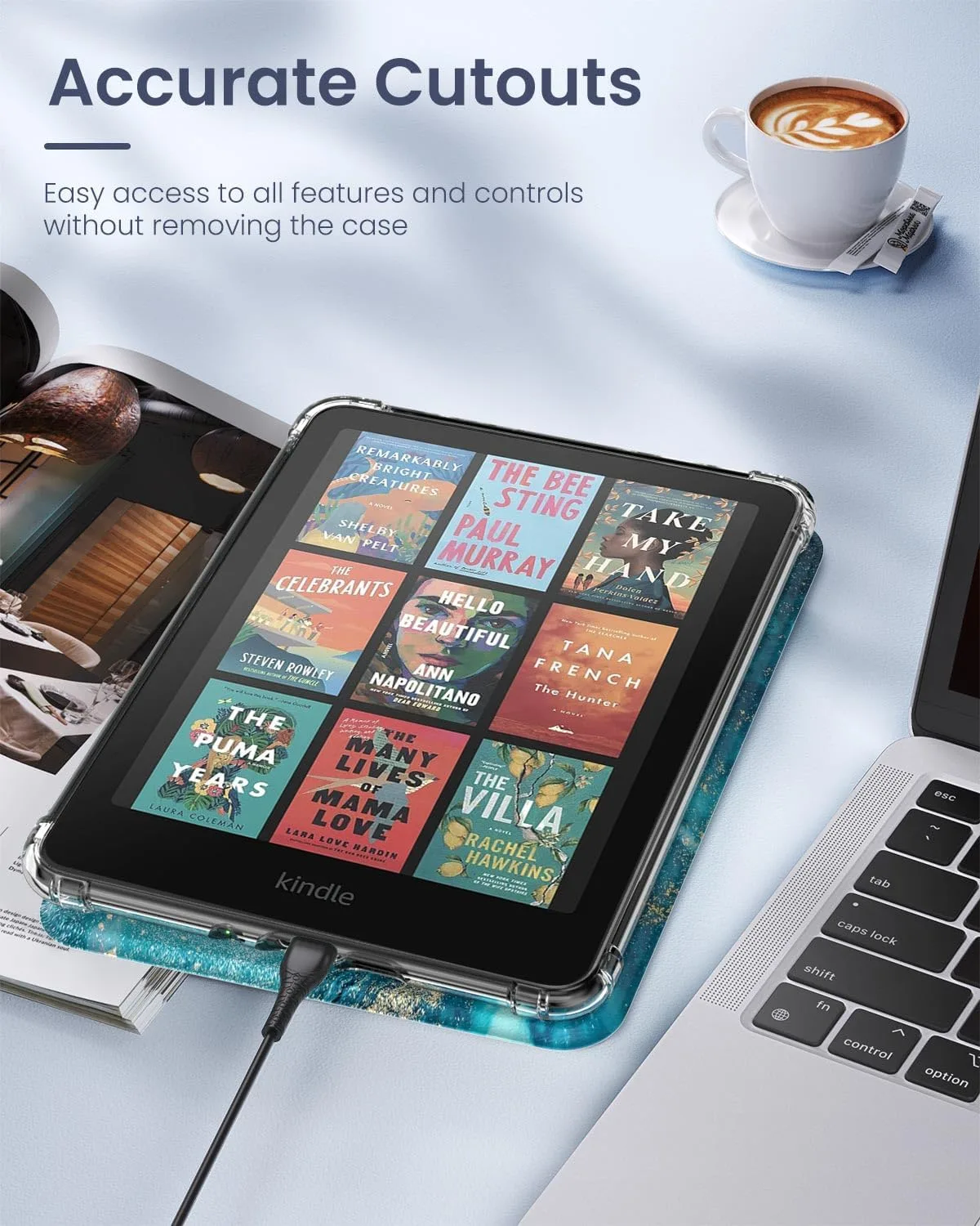 MoKo Case for Kindle Paperwhite 12th Gen & Colorsoft 2024, Gilding Texture