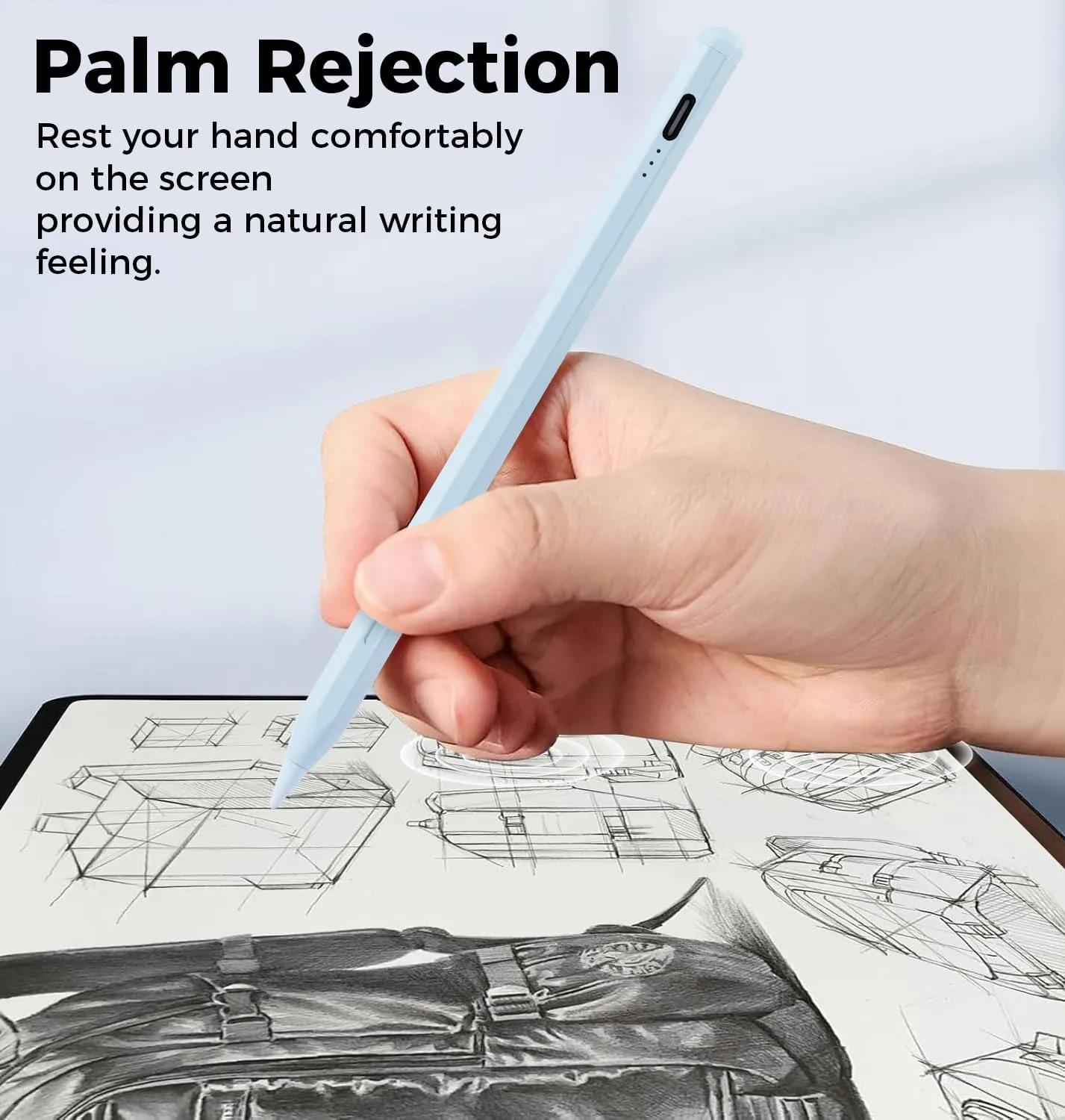 Stylus Pen for iPad 11th&10th&9th Generation,Fast Charge Pencil for Apple iPad,Palm Rejection,Tilt Sensitivity,Compatible with 2018-2025 iPad11/10/9/8/7/6th,Pro 13" M4/12.9"/11",Air 3/4/5/M2,Mini 5/6