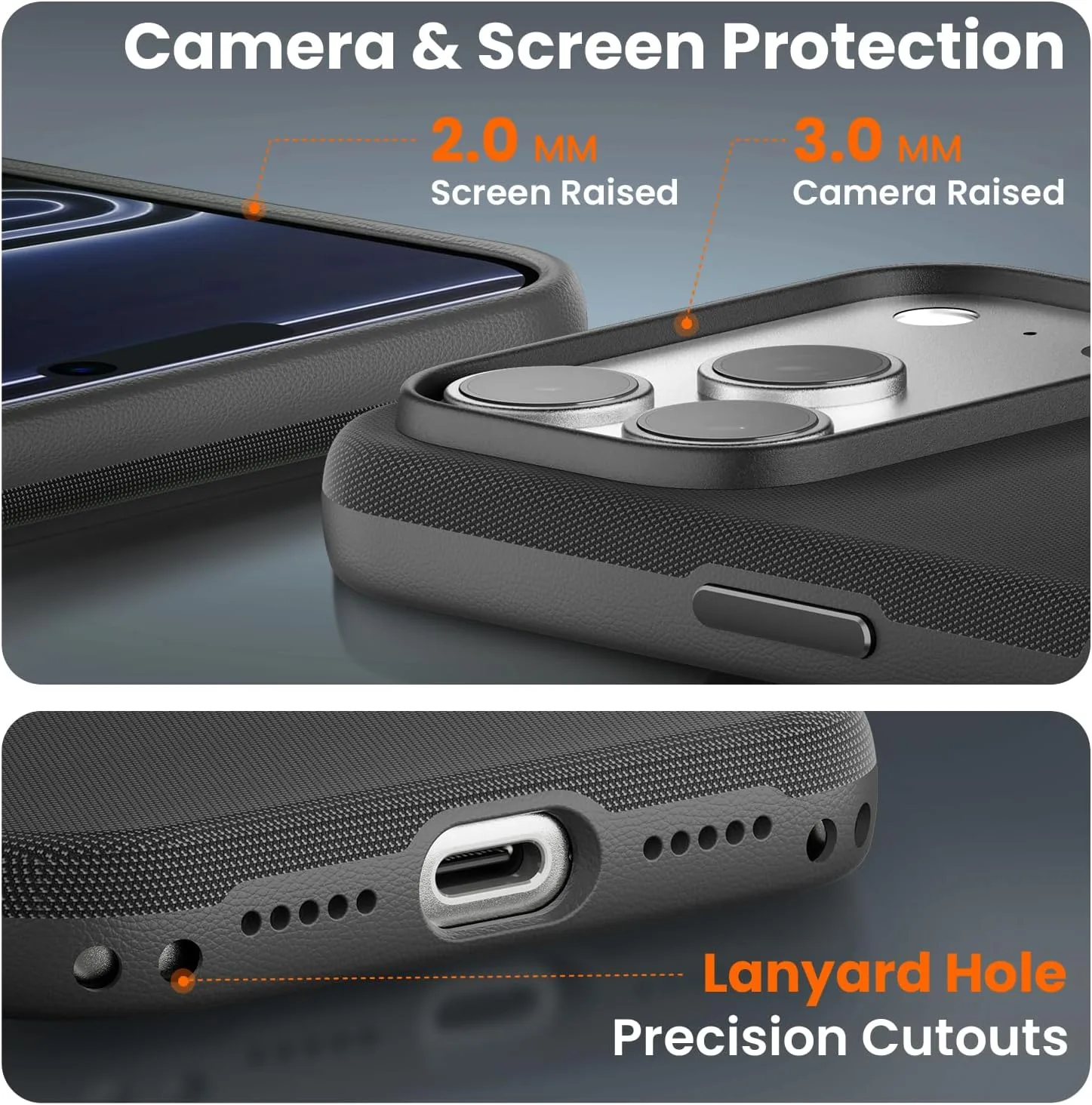 Mkeke for iPhone 17 Pro Case Techwoven Black