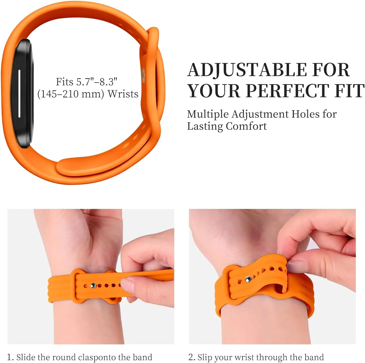 3 Pack Silicone Sport Band Compatible with Hume Band 2.0 Fitness Tracker,Soft Silicone Replacement Adjustable Sweatproof Wristband for Hume 2.0 Band, Running, Workout & Daily Wear for Women Men