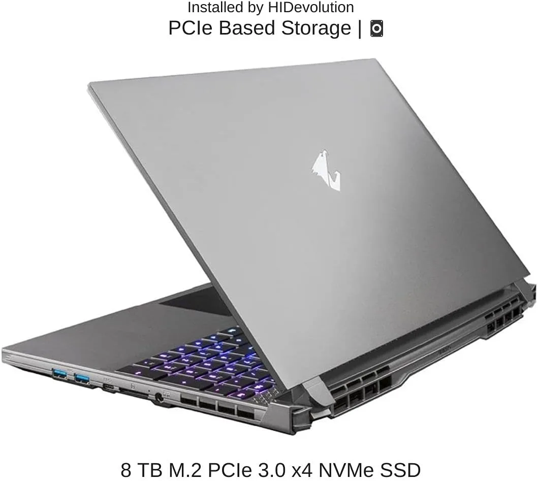 HIDevolution AORUS 15P KD-72US223SH 15.6" FHD 240Hz, 2.3 GHz i7-11800H, RTX 3060, 16 GB 3200MHz RAM, 8 TB PCIe SSD