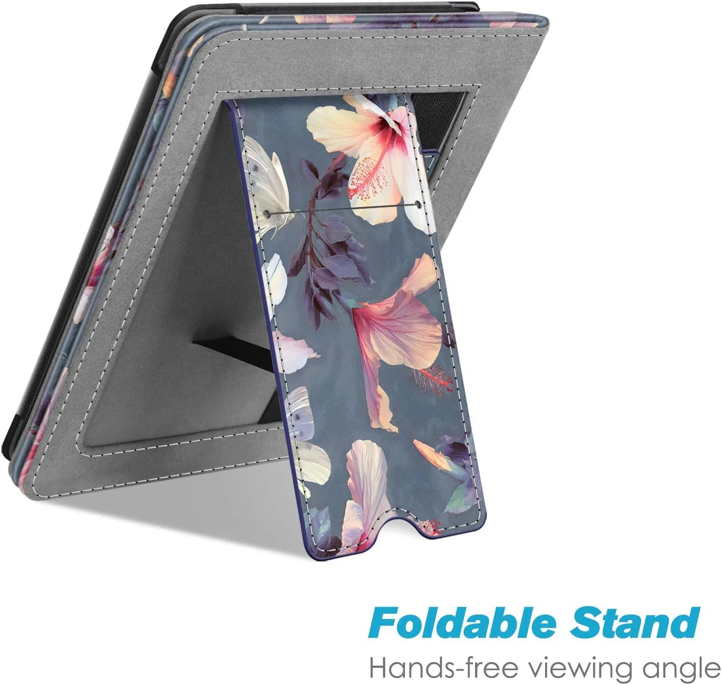 Fintie Stand Case for 6" Kindle Paperwhite 10th Gen 2018, Blooming Hibiscus