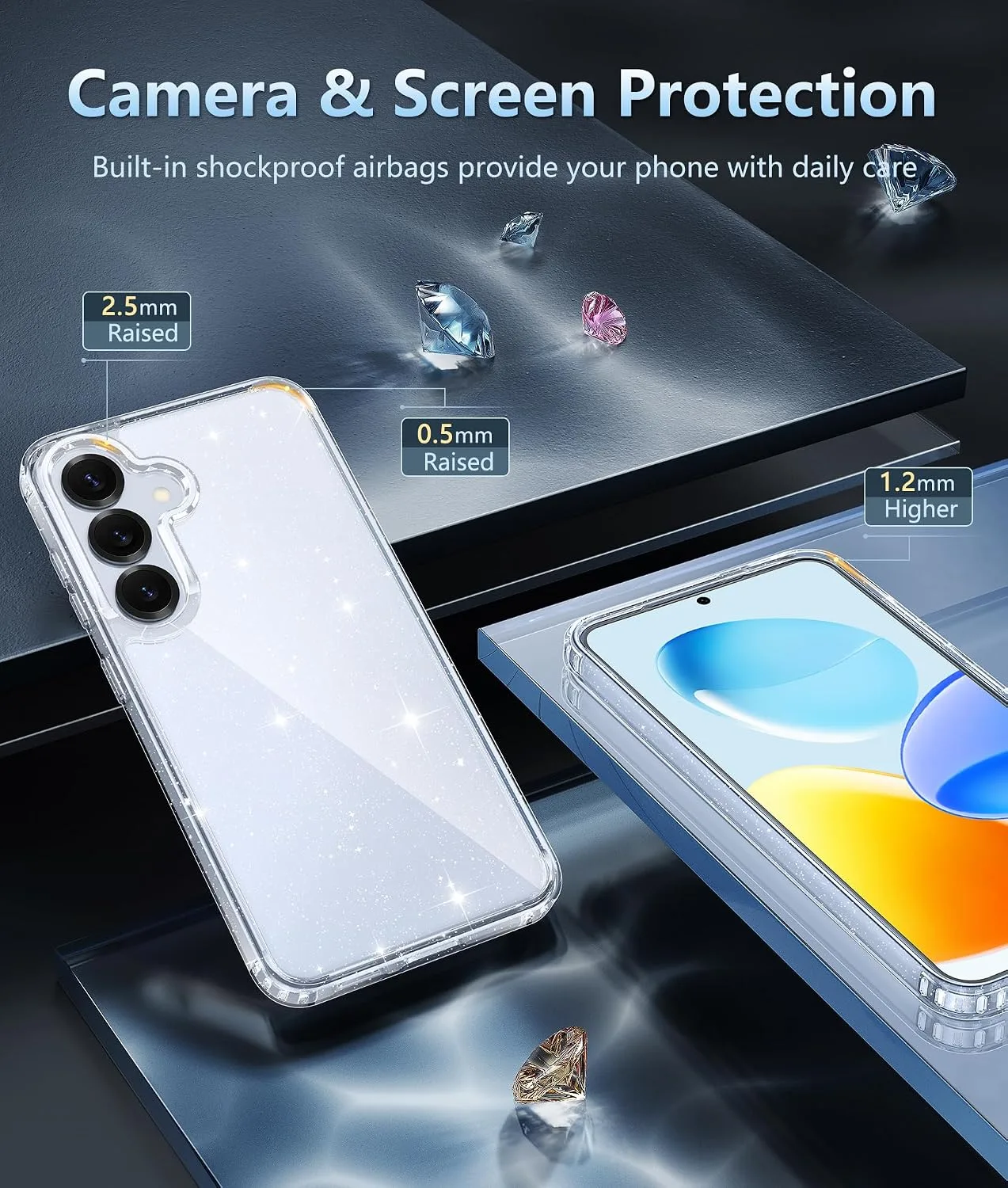 FNTCASE for Samsung Galaxy S25-Plus Case Clear Anti Yellowing Phonecase