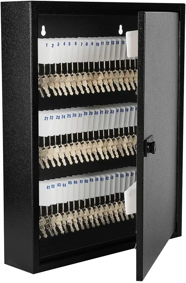 KYODOLED Key Box, Wall Mount 100 Key Cabinet, Combination Lock, Black