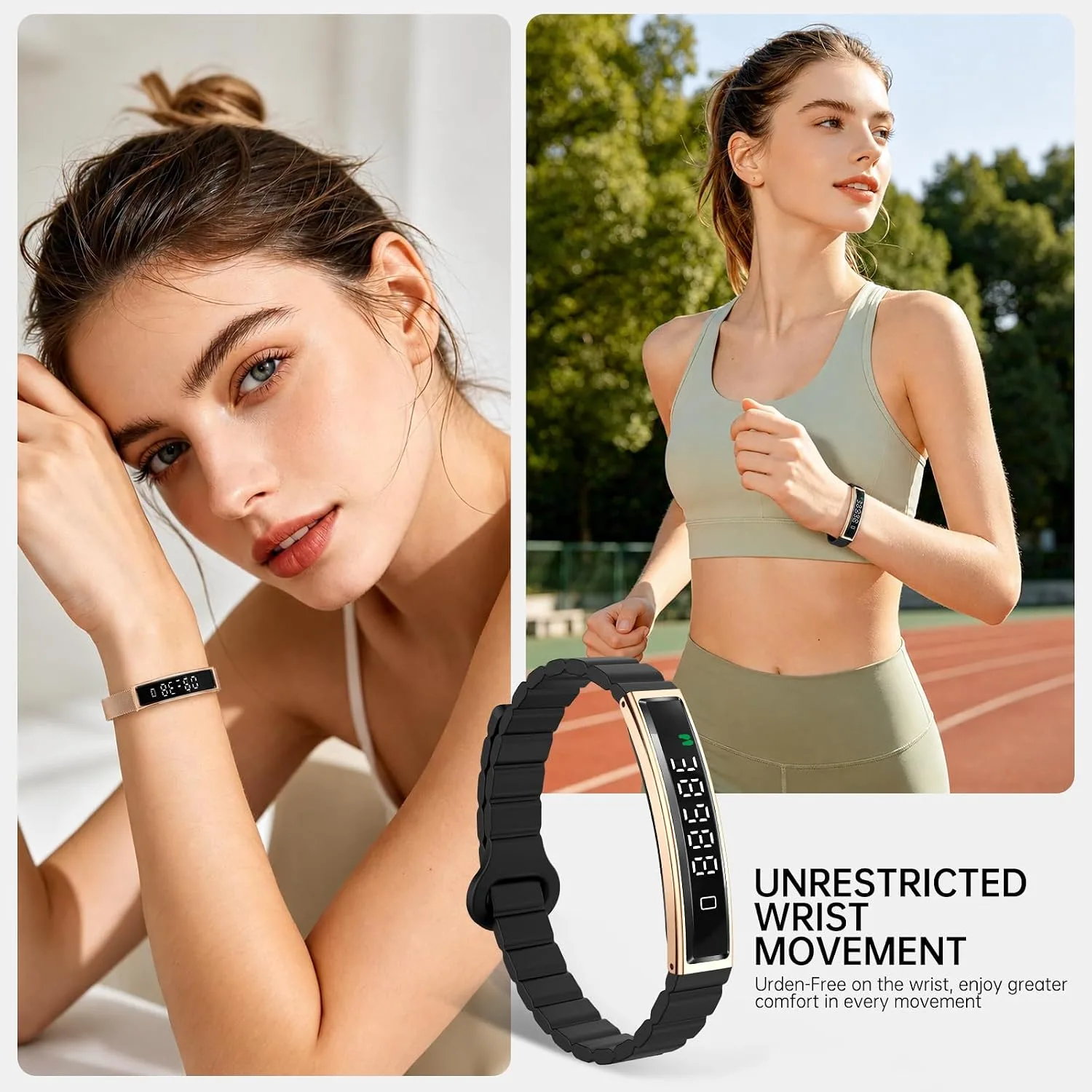 Smart Bracelet for Women Men Fitness Health Tracker with Heart Rate Sleep