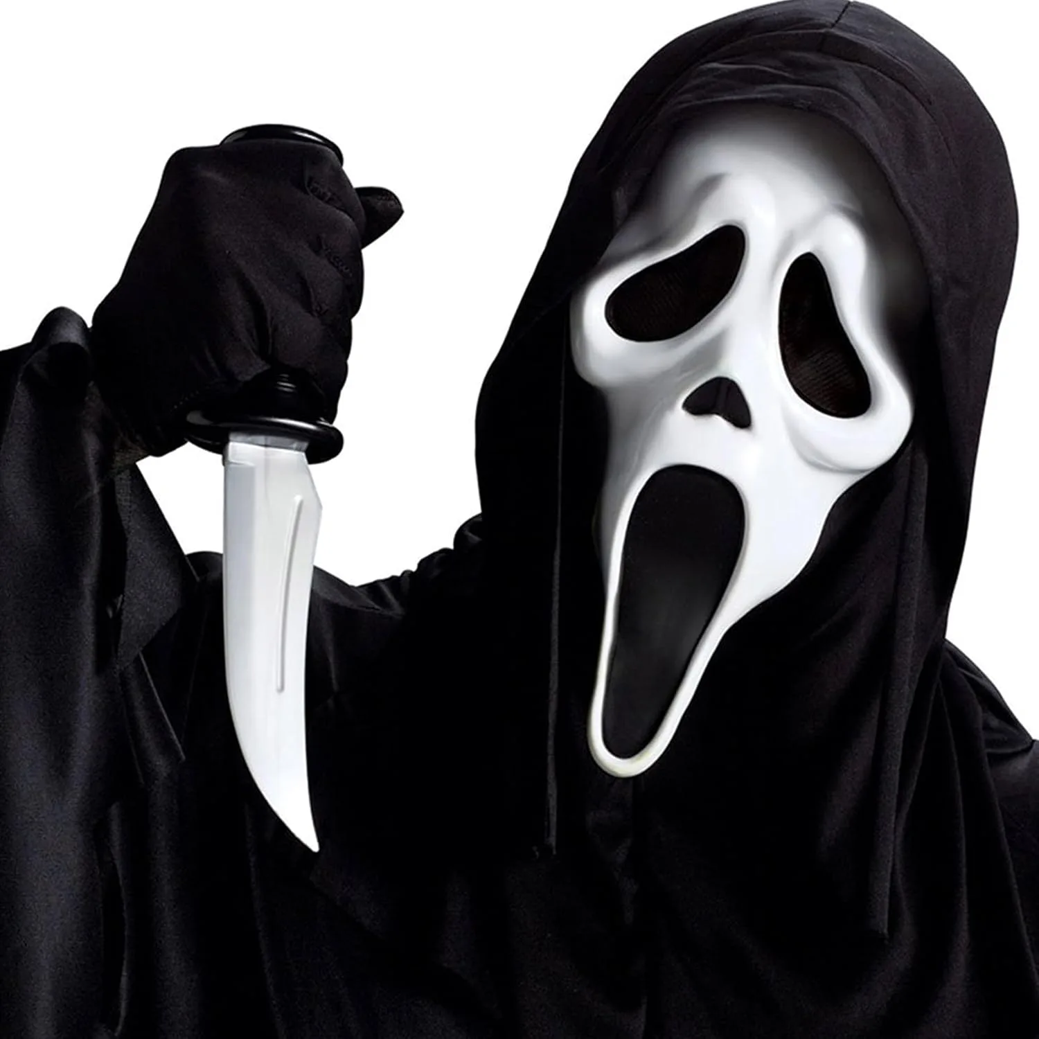 Adult Scream Mask | Classic Ghost Face Slasher, Horror Movie Killer Costume Accessory