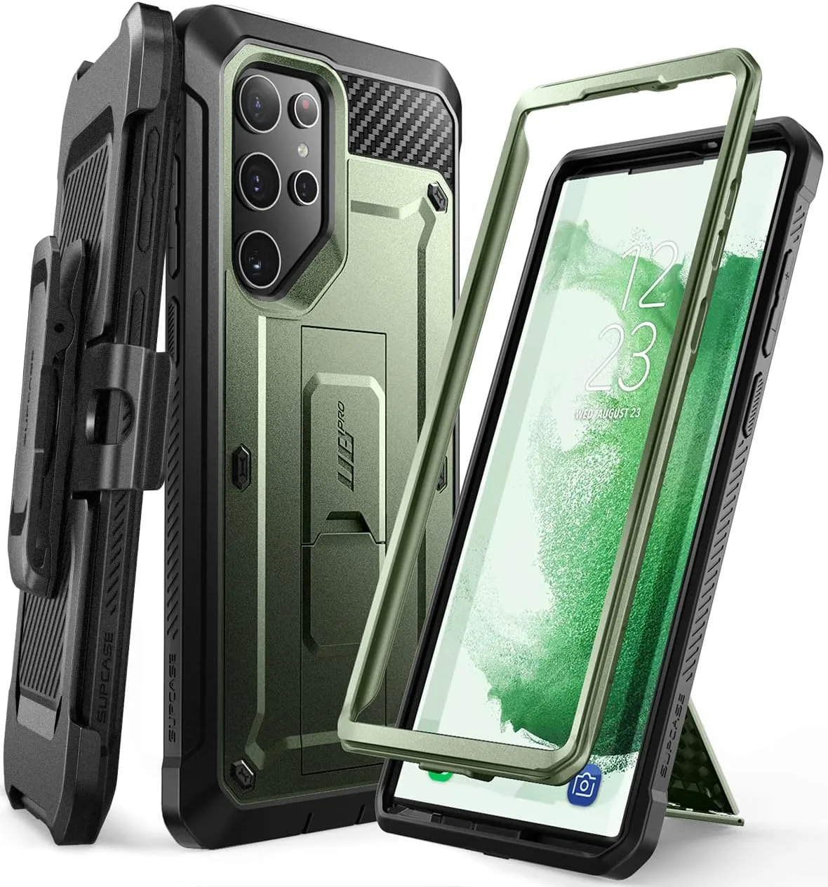 SUPCASE for Samsung Galaxy S22 Ultra Case with Built-in Kickstand, Green