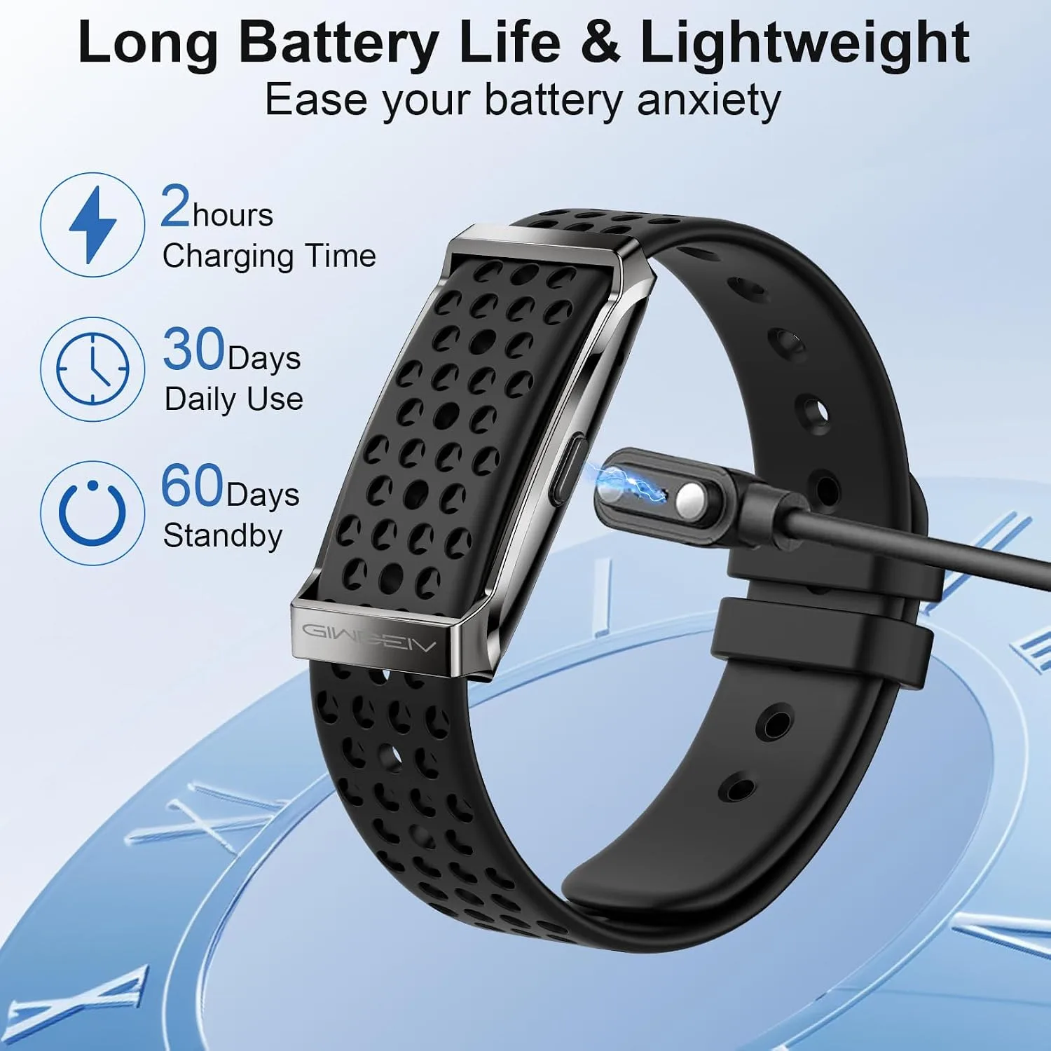 Screenless Fitness Smart Bracelet, 24/7 Activity Health Tracker, Smart Band