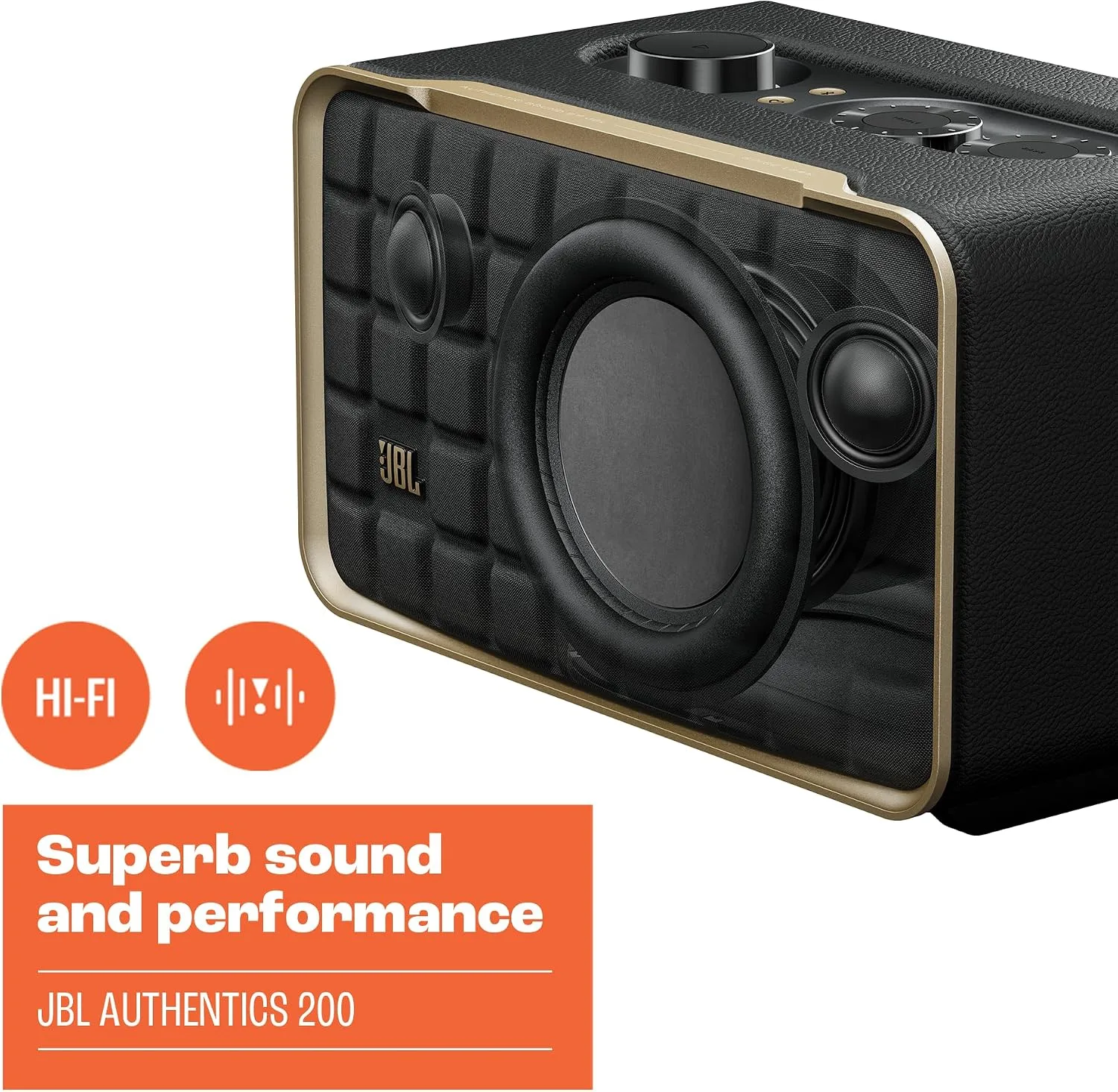 JBL Authentics 200 - Smart Home Speaker - Black