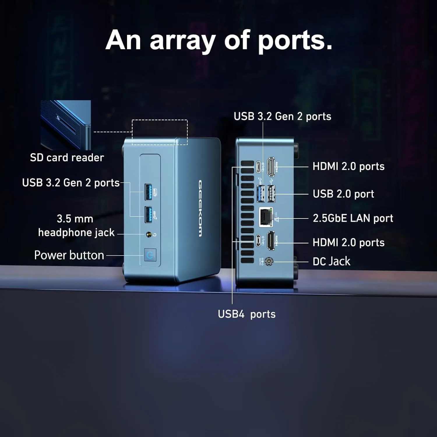 GEEKOM IT13 Max AI Mini PC, Intel Ultra 9 185H, 24GB LPDDR5 1TB M.2 SSD